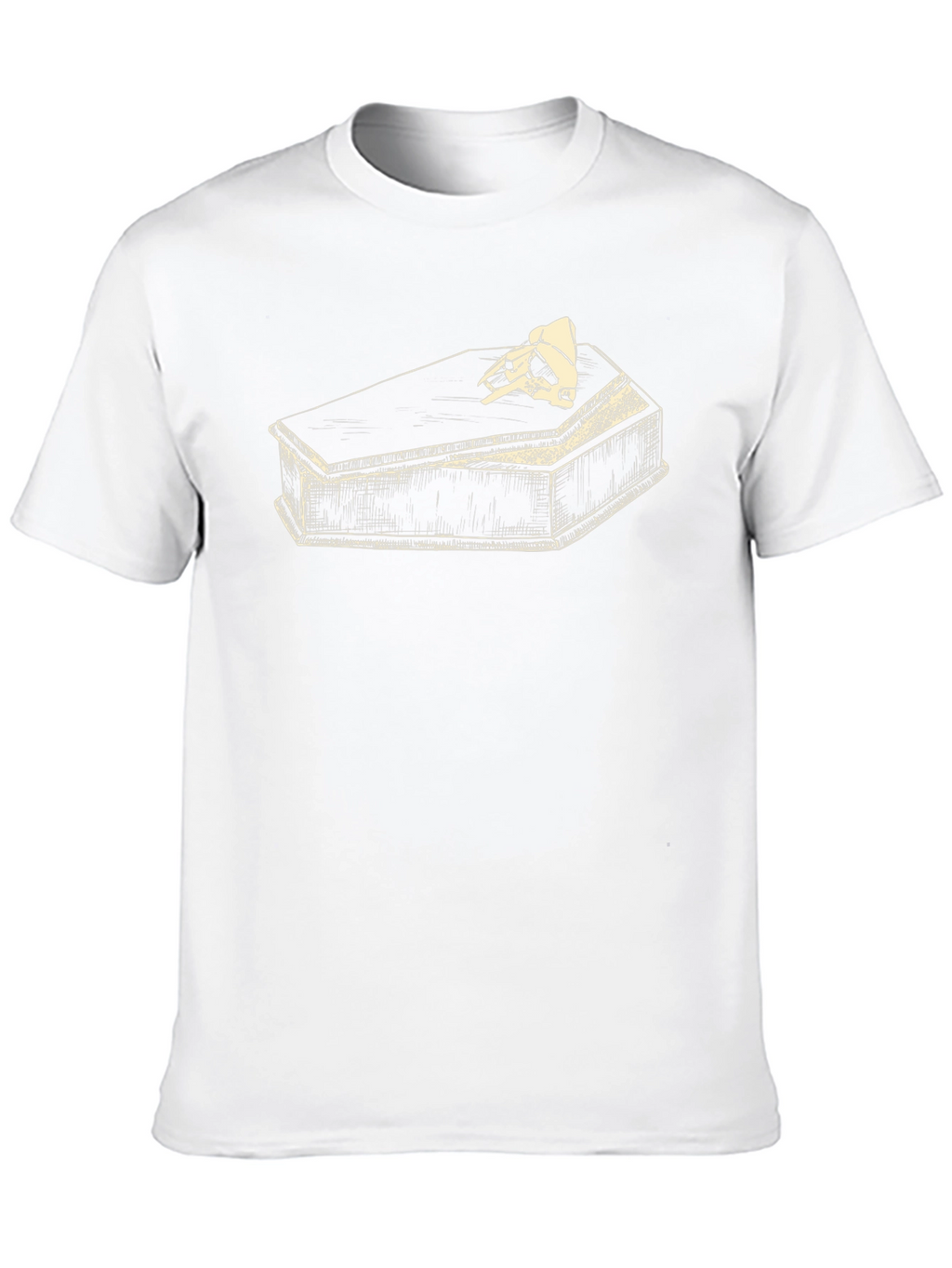 Skull Coffin Graphic T-Shirt - Black