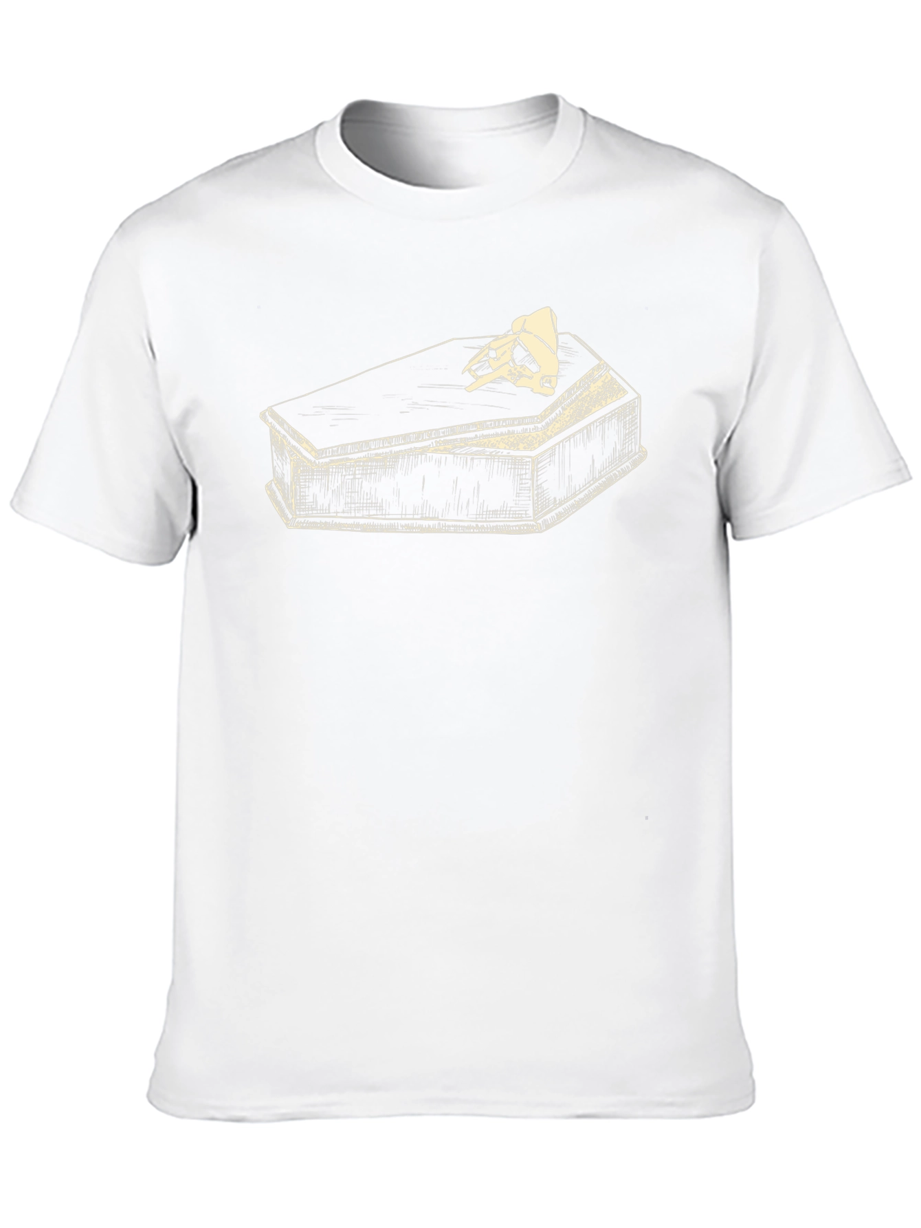 Skull Coffin Graphic T-Shirt - Black
