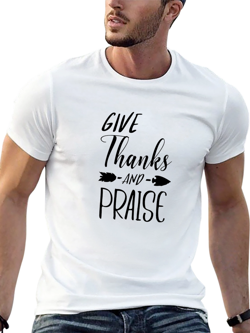 Give Thanks & Praise Black T-Shirt
