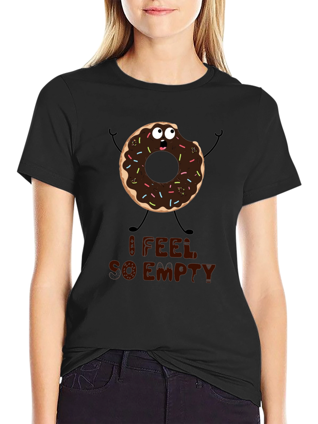 Humorous Donut T-Shirt - I Feel So Empty!