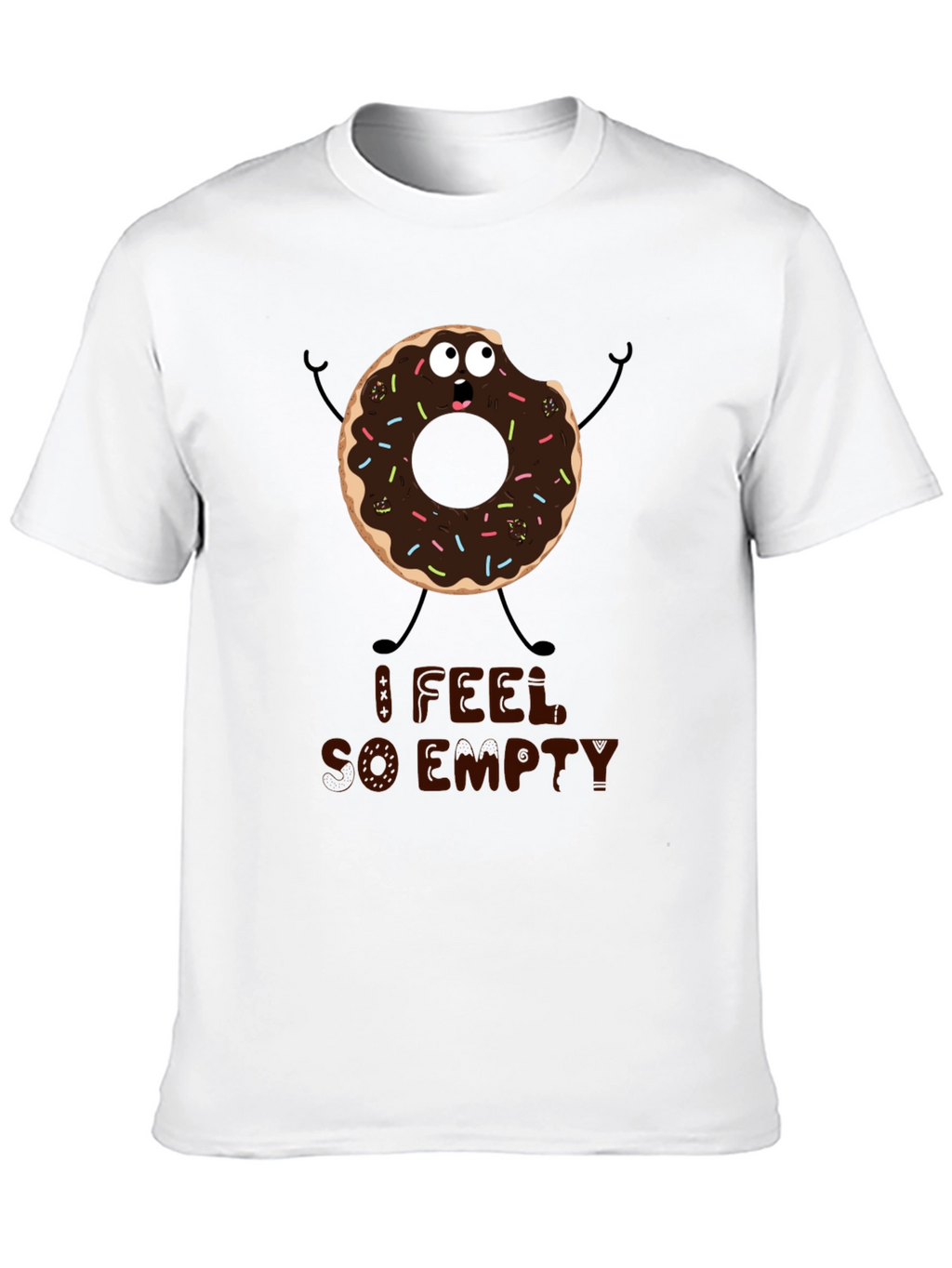Humorous Donut T-Shirt - I Feel So Empty!