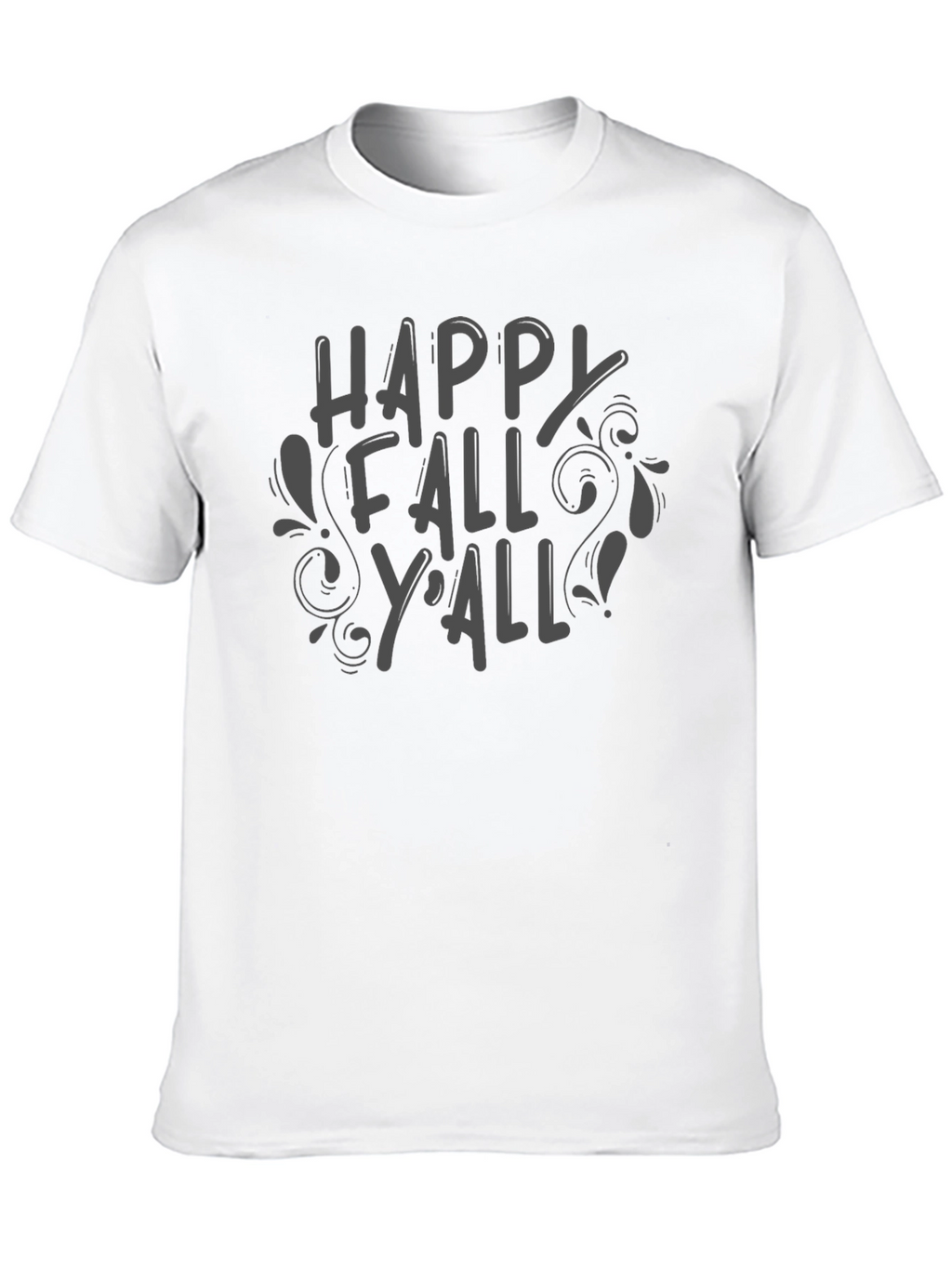 Happy Fall Yall Black T-Shirt