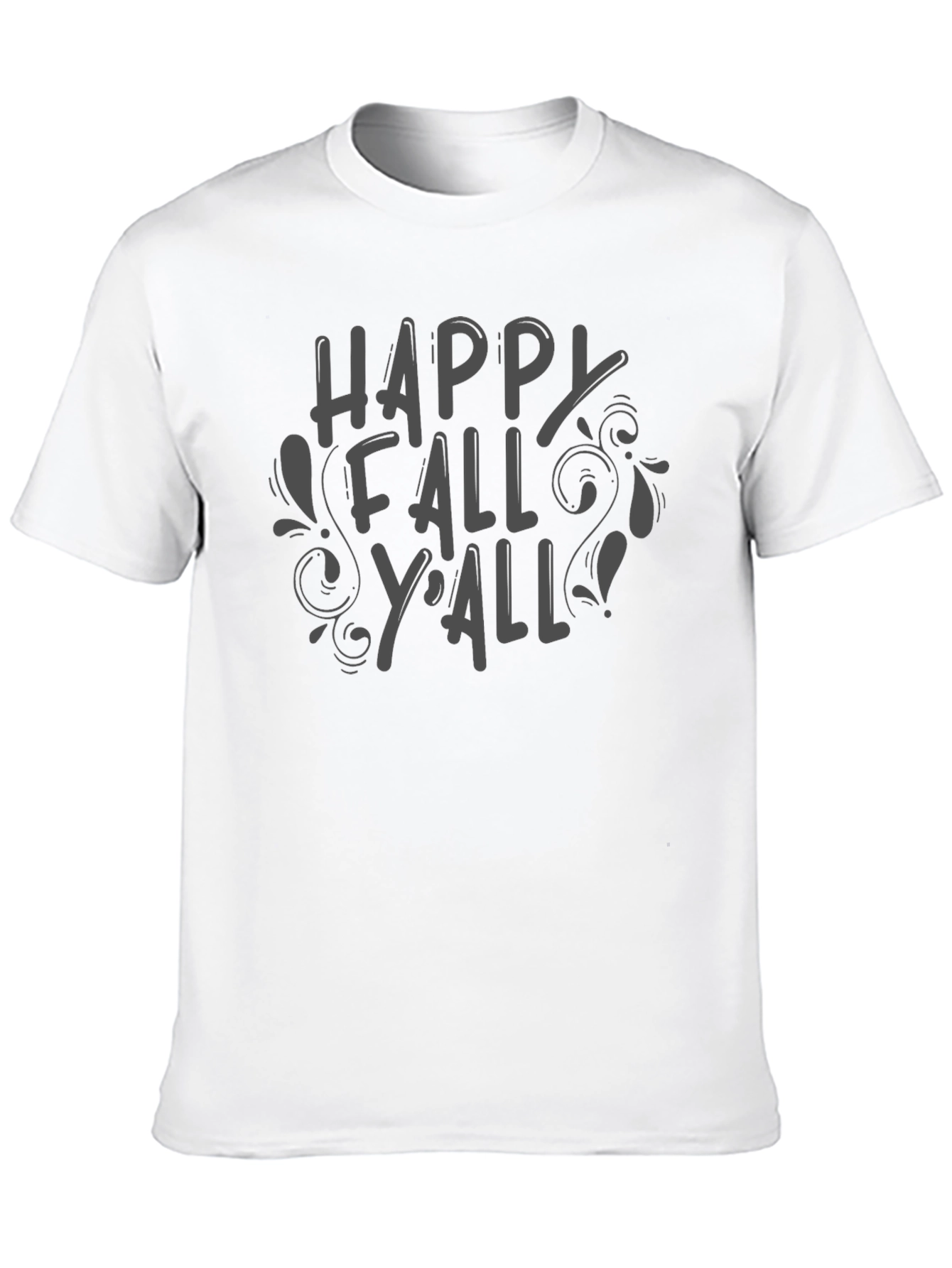 Happy Fall Yall Black T-Shirt