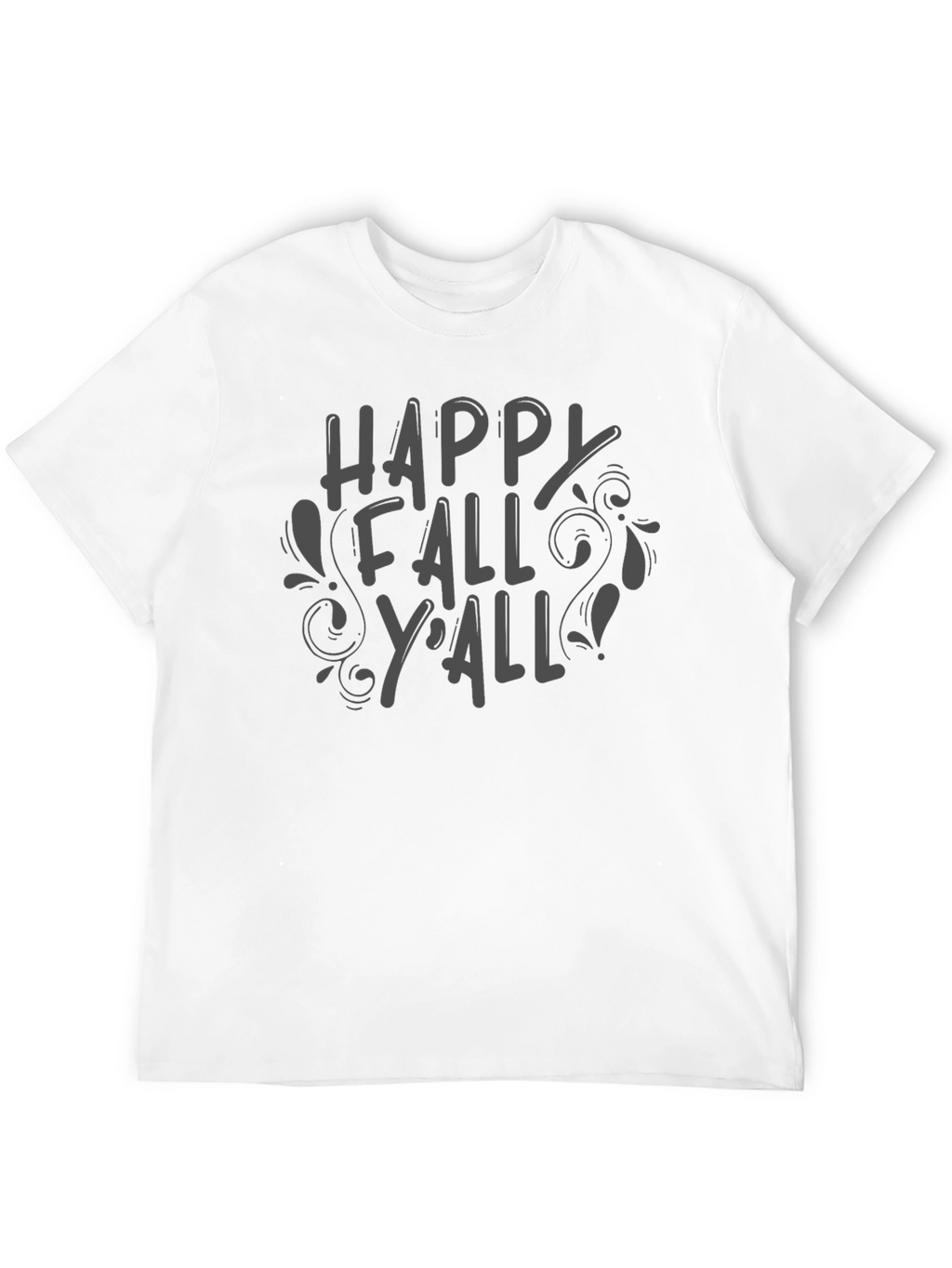 Happy Fall Yall Black T-Shirt