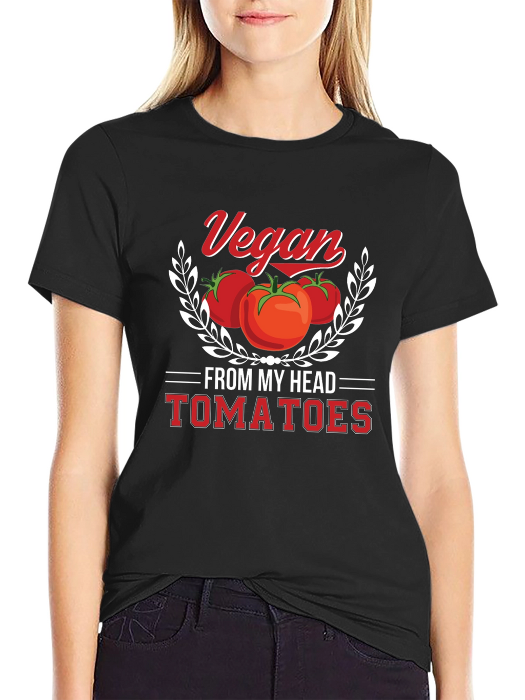 Vegan From My Head Tomatoes Graphic T-Shirt