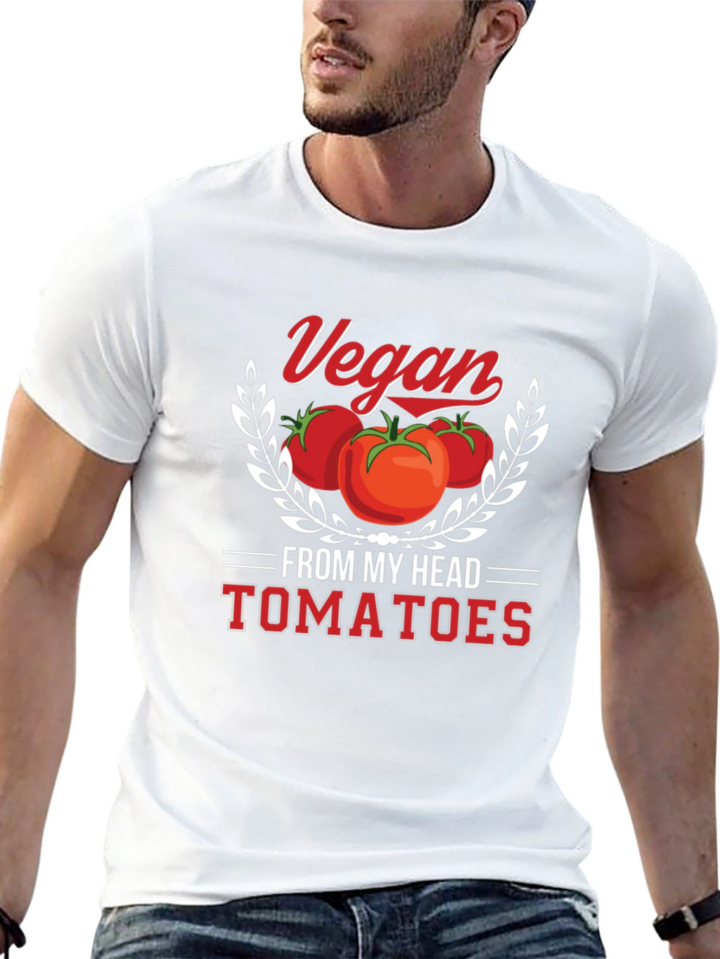 Vegan From My Head Tomatoes Graphic T-Shirt