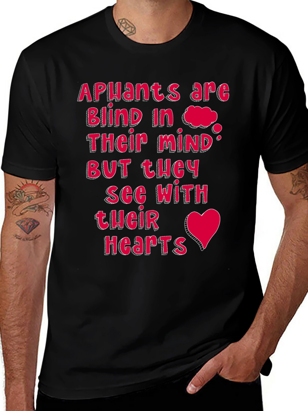 Apuants See with Their Hearts Black Tee