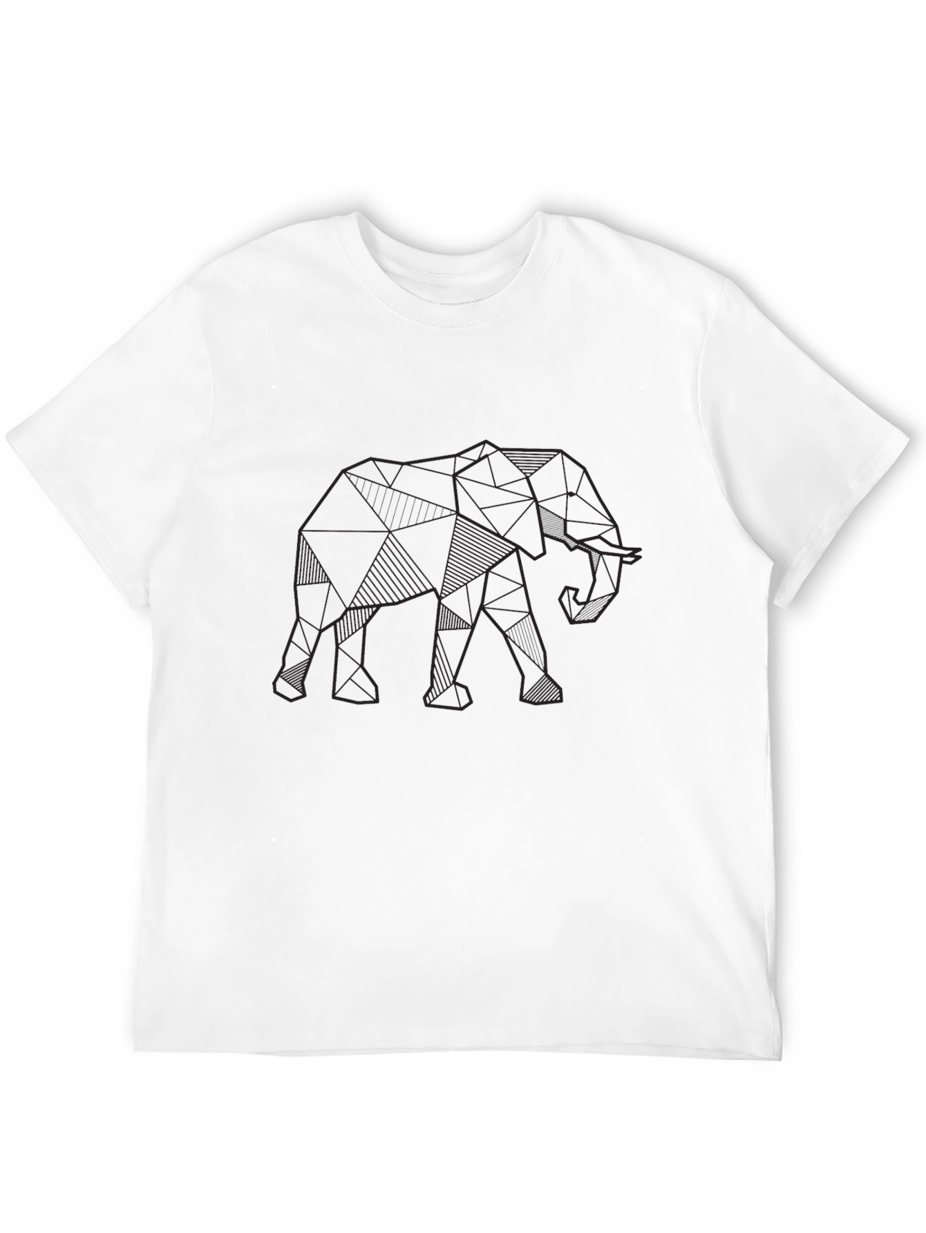Geometric Elephant T-Shirt - Modern Graphic Tee