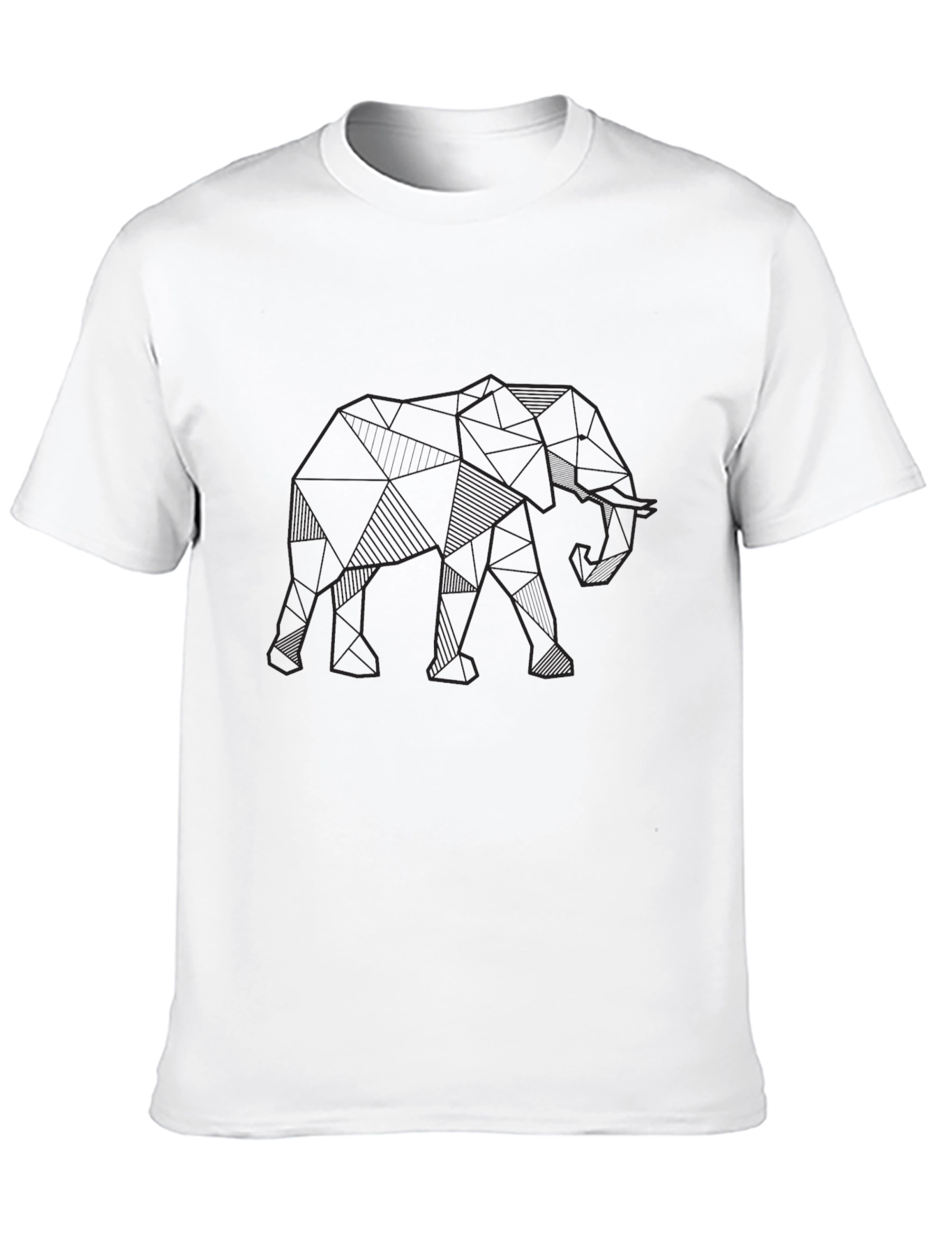 Geometric Elephant T-Shirt - Modern Graphic Tee