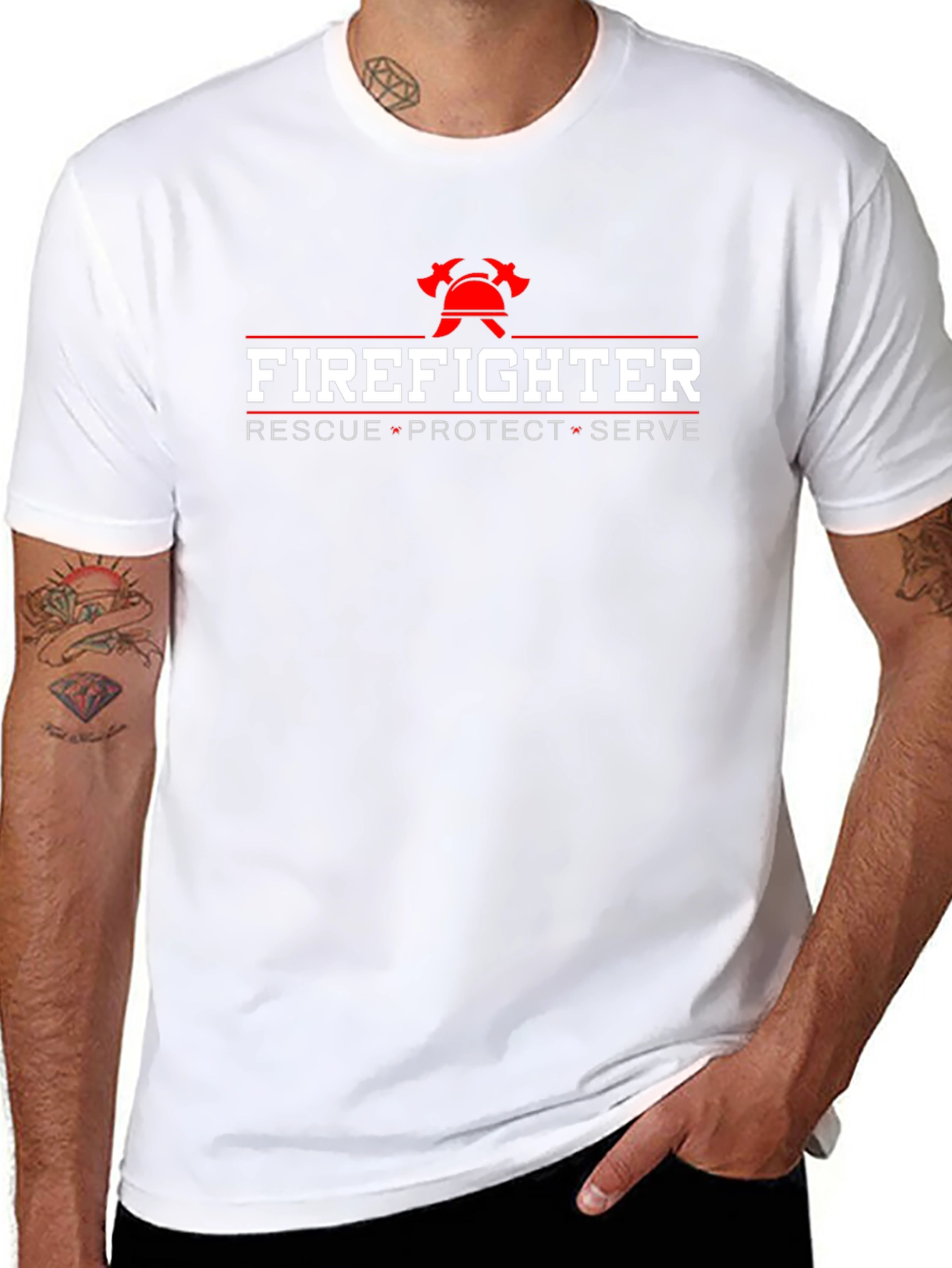 Firefighter Rescue Protect Serve T-Shirt