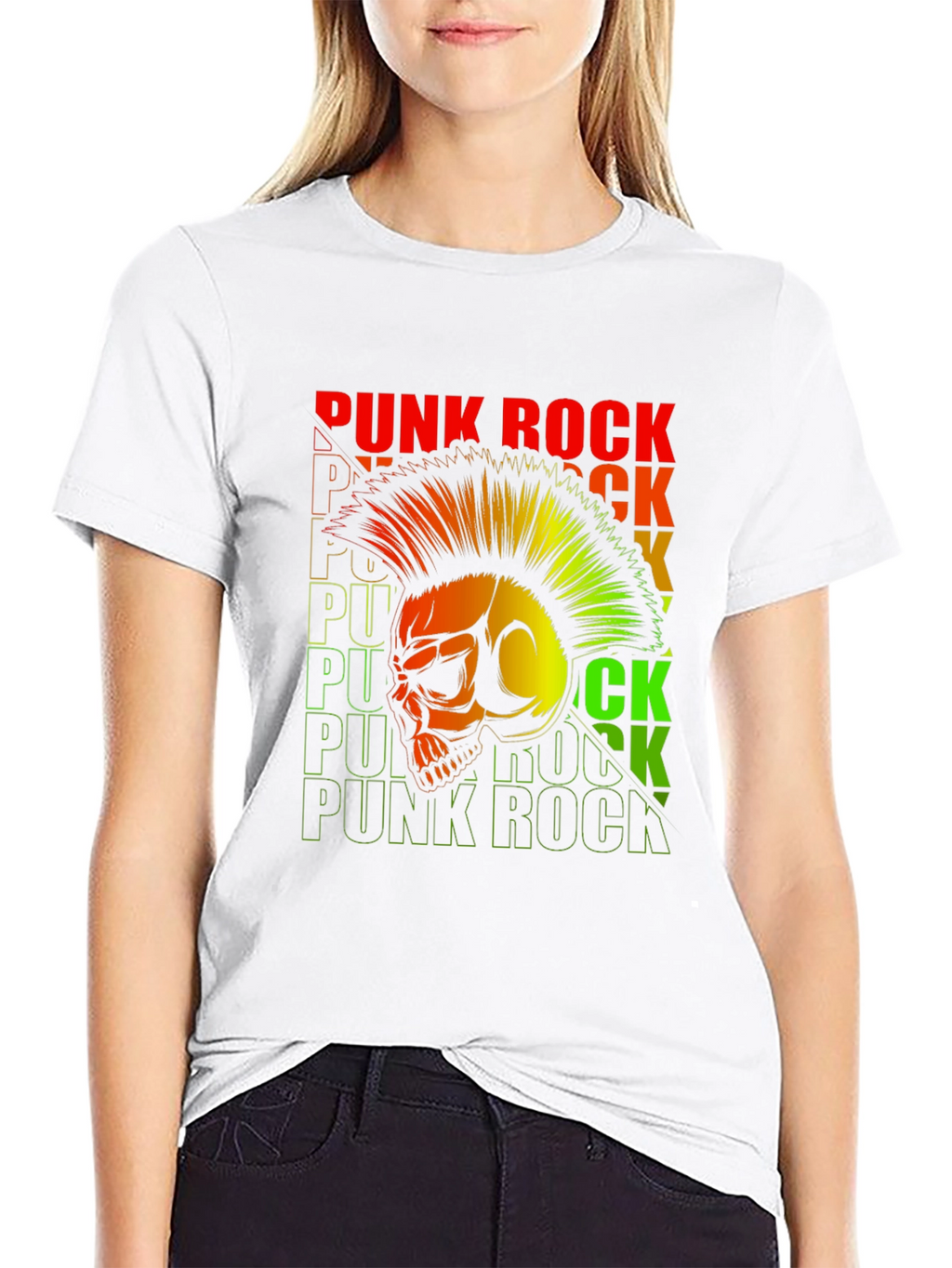 Punk Rock Skull Graphic Tee