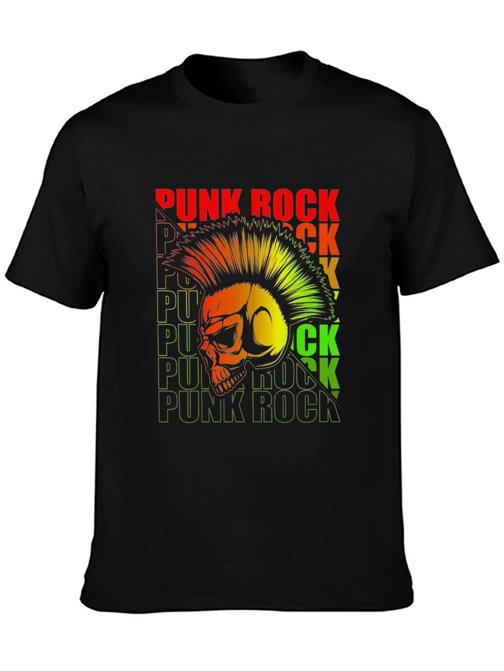 Punk Rock Skull Graphic Tee
