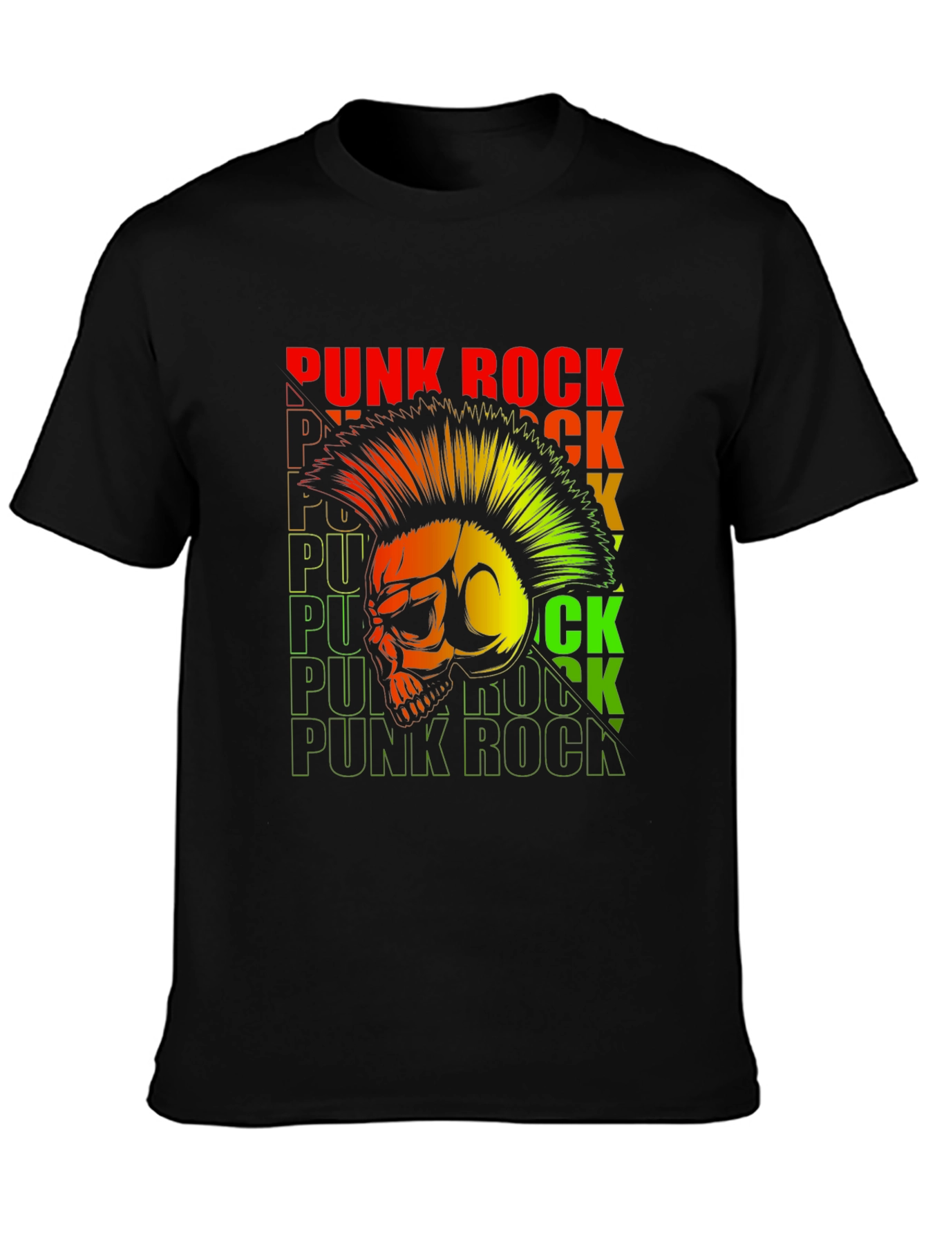 Punk Rock Skull Graphic Tee