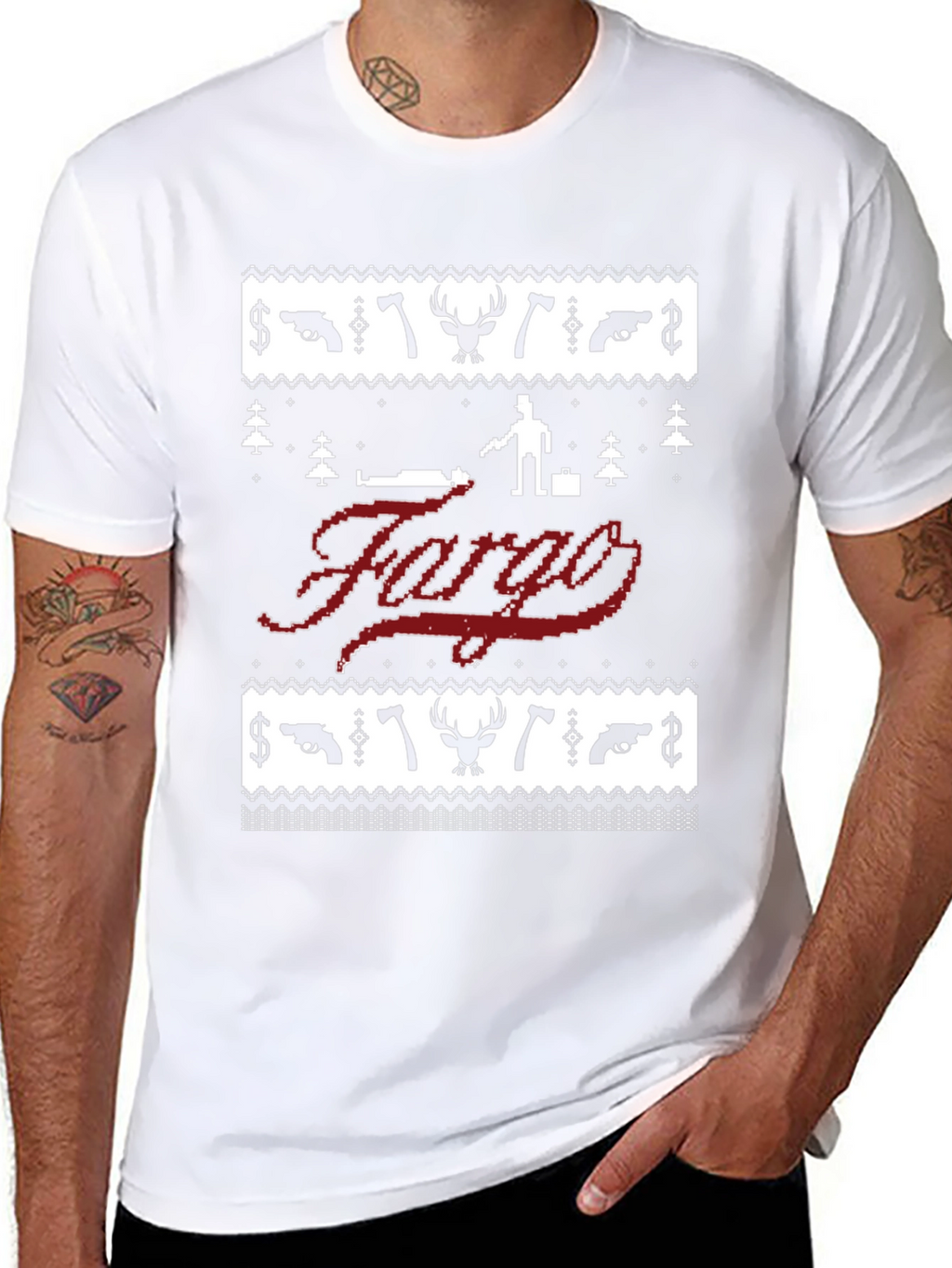 Fargo Christmas Sweater Style Graphic Tee