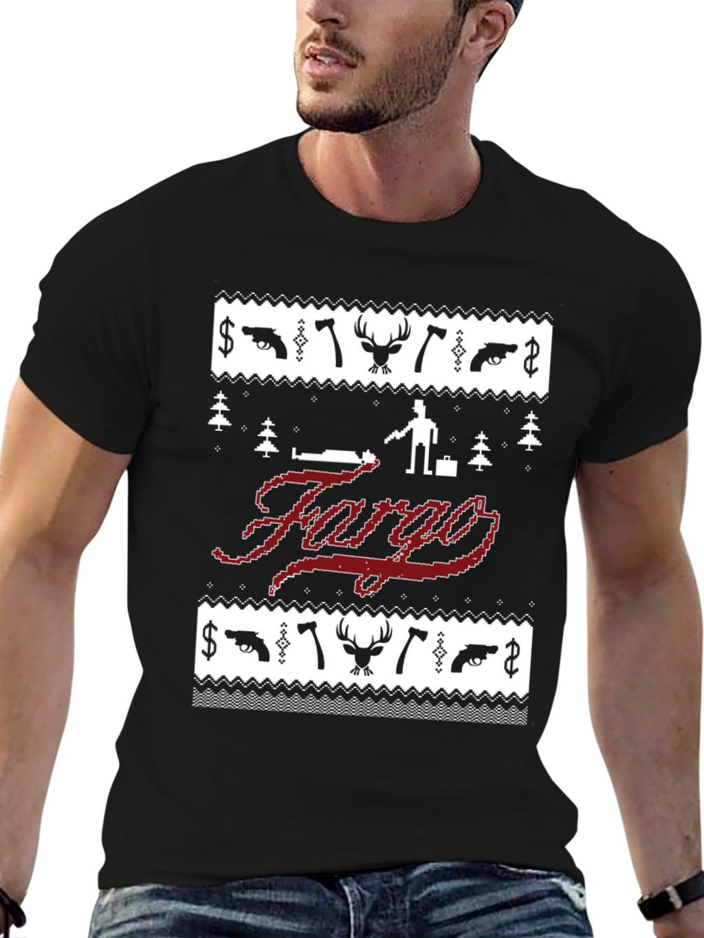 Fargo Christmas Sweater Style Graphic Tee