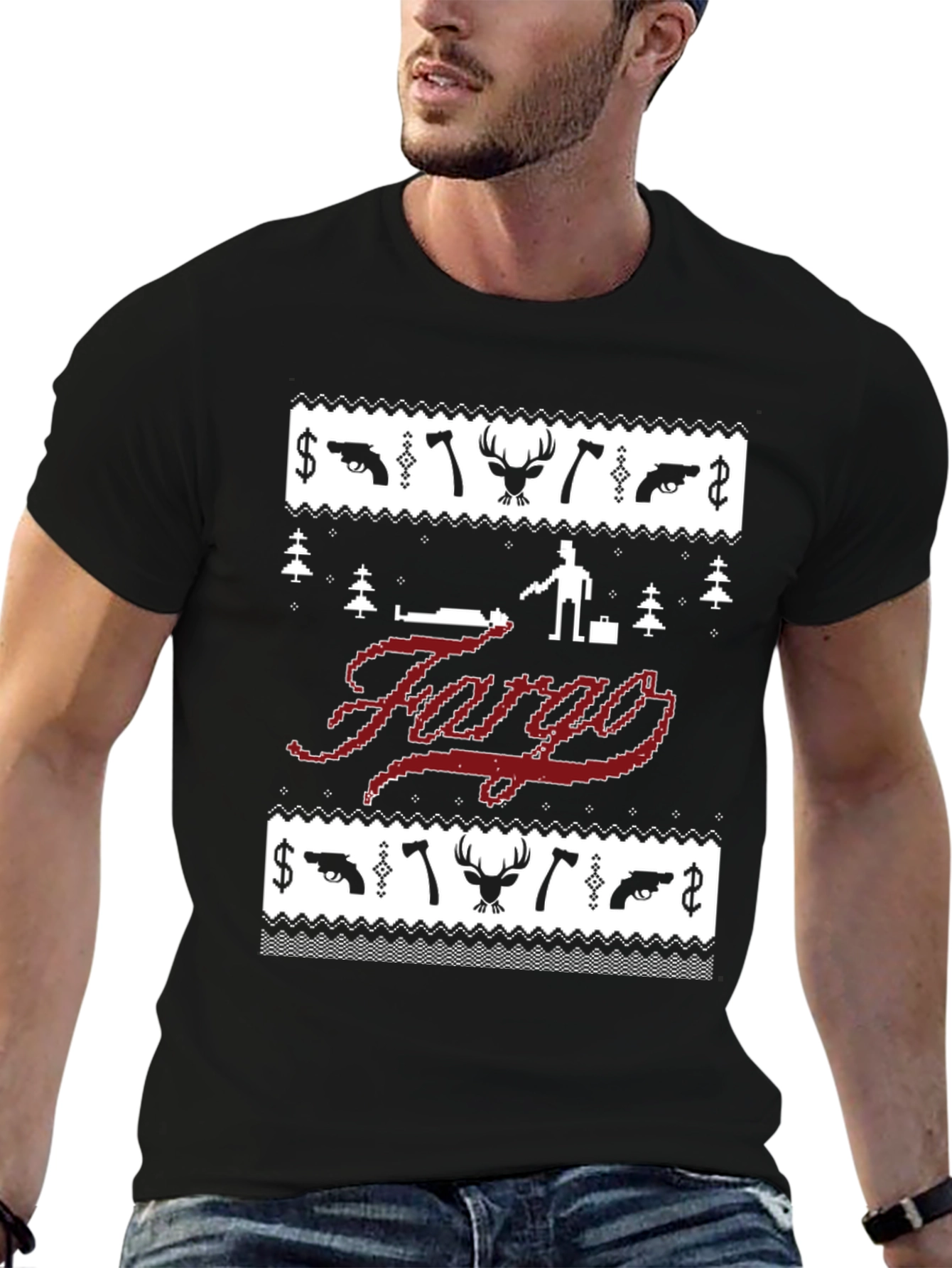 Fargo Christmas Sweater Style Graphic Tee
