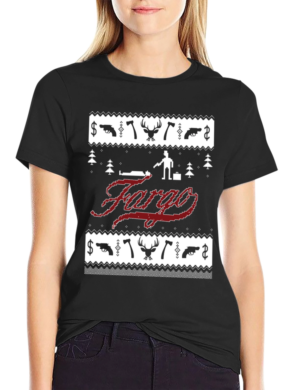 Fargo Christmas Sweater Style Graphic Tee