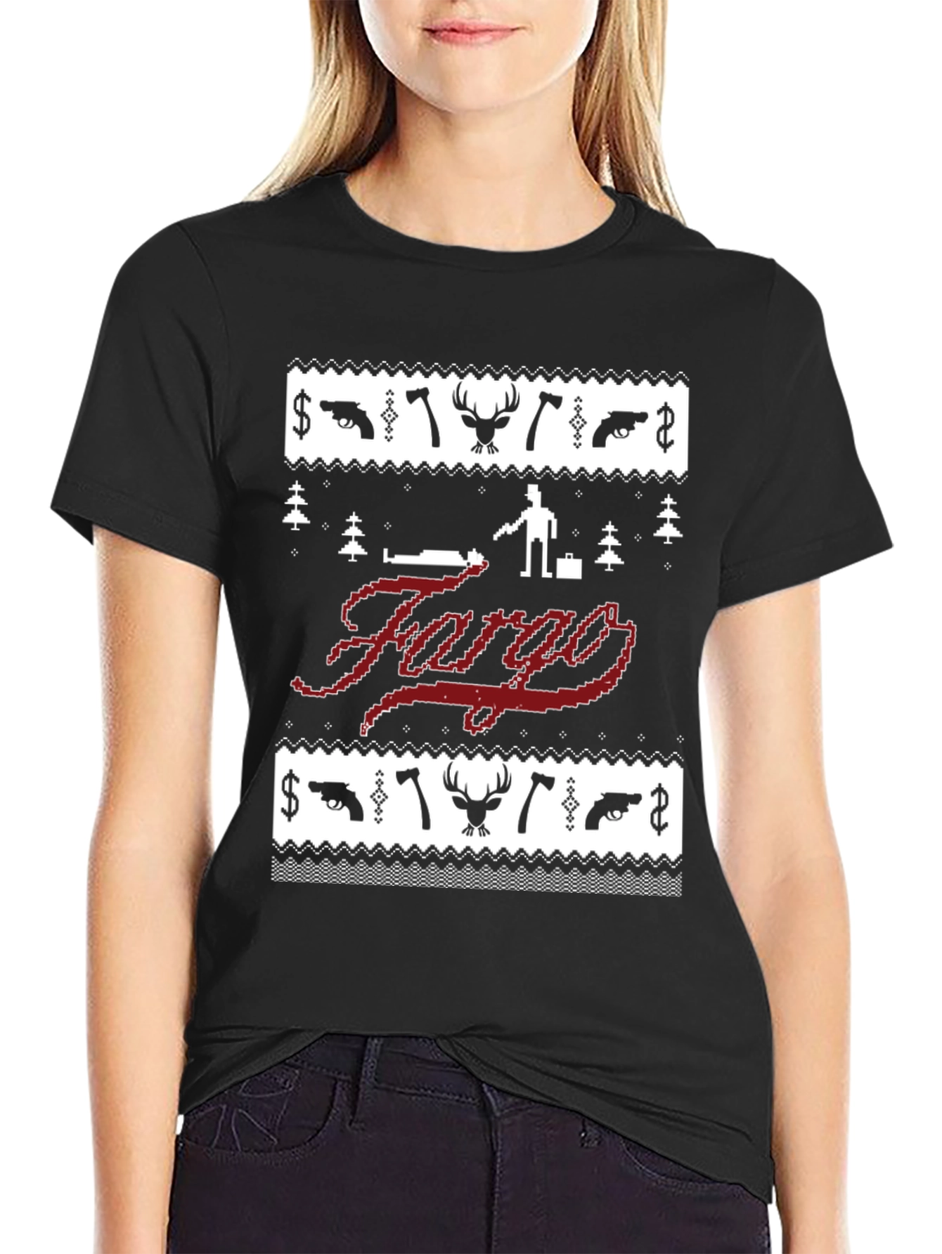 Fargo Christmas Sweater Style Graphic Tee