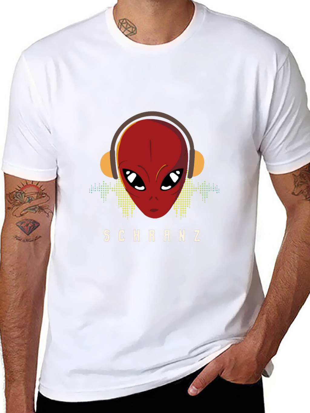 Schranz Alien DJ Black T-Shirt