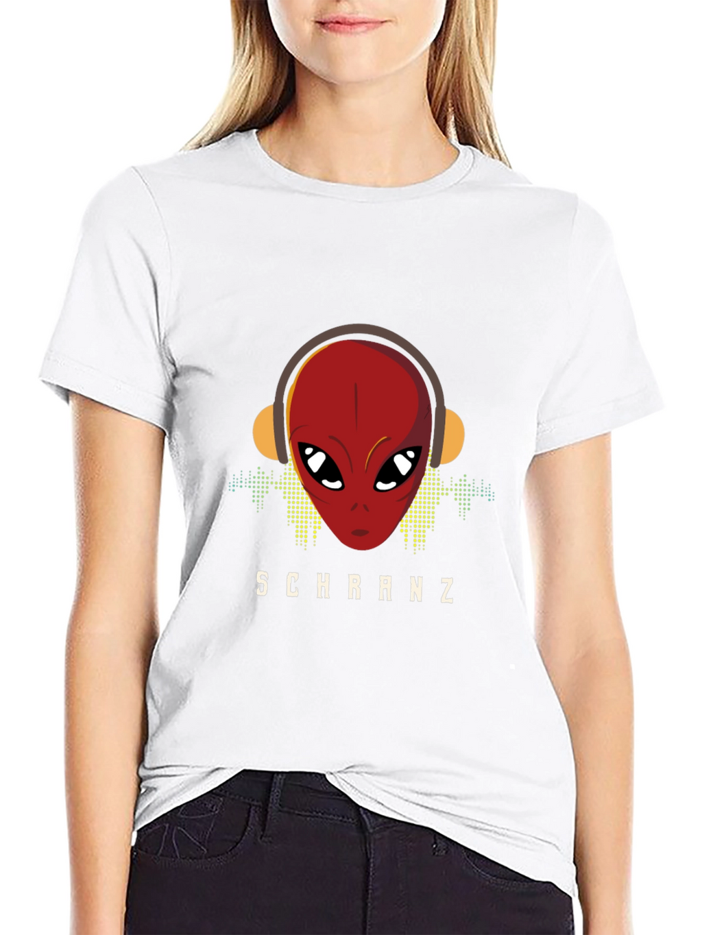 Schranz Alien DJ Black T-Shirt