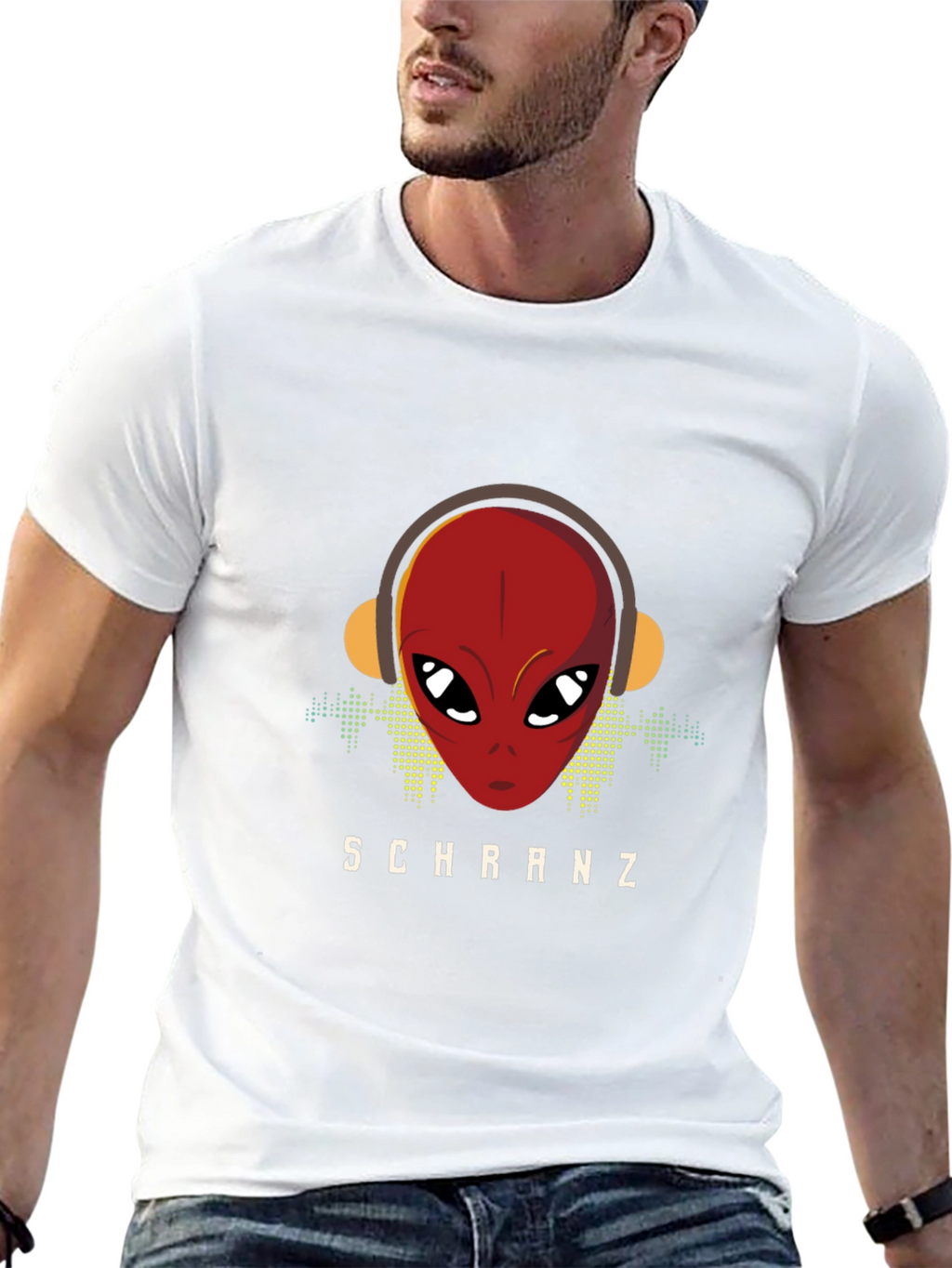 Schranz Alien DJ Black T-Shirt
