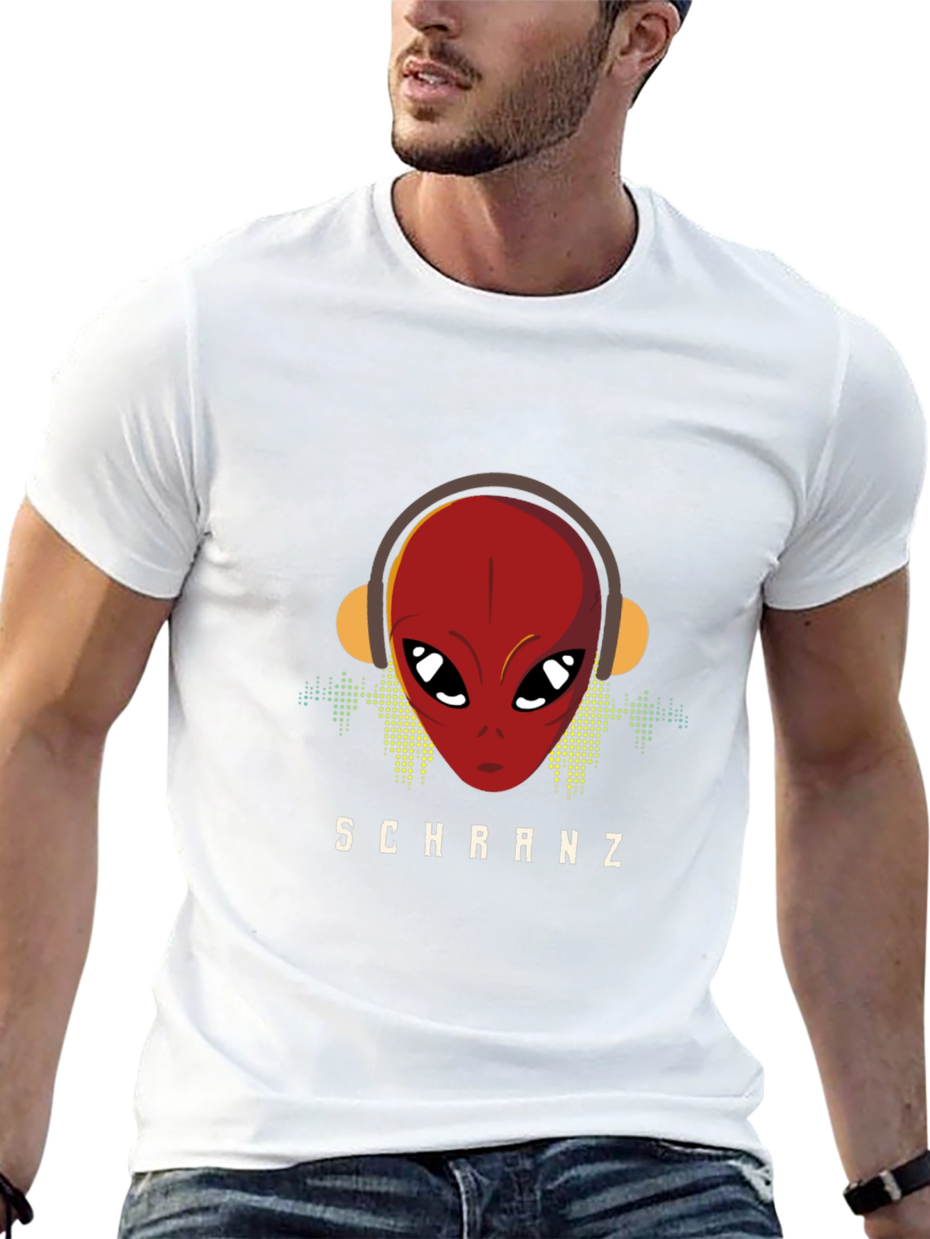 Schranz Alien DJ Black T-Shirt