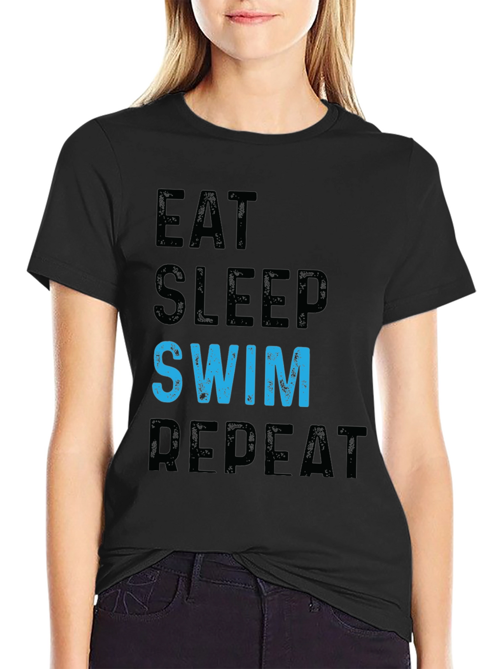 Eat Sleep Swim Repeat Graphic Tee