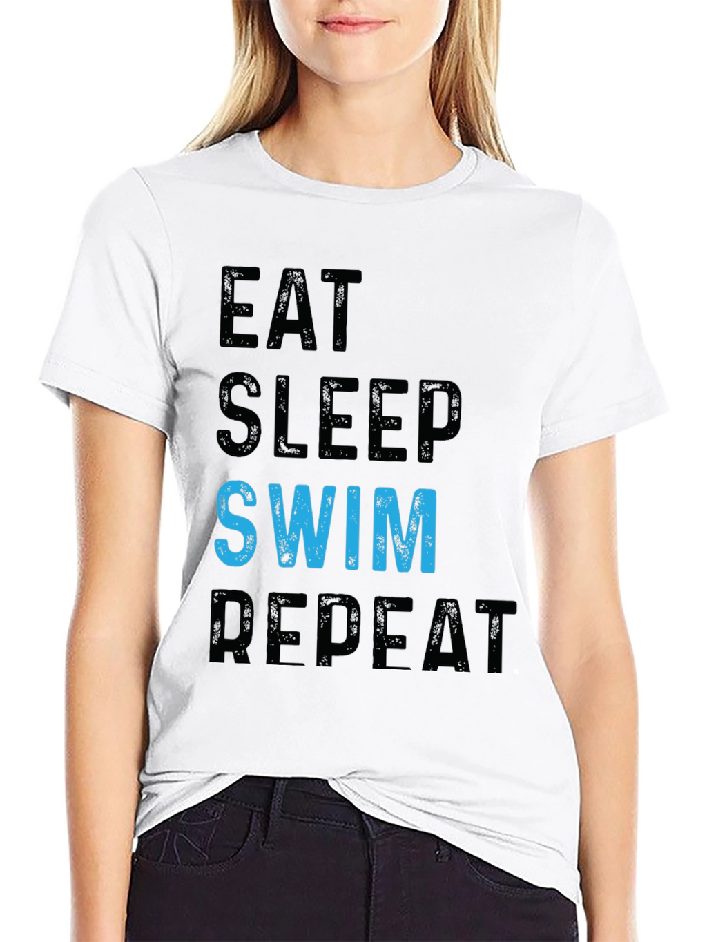 Eat Sleep Swim Repeat Graphic Tee