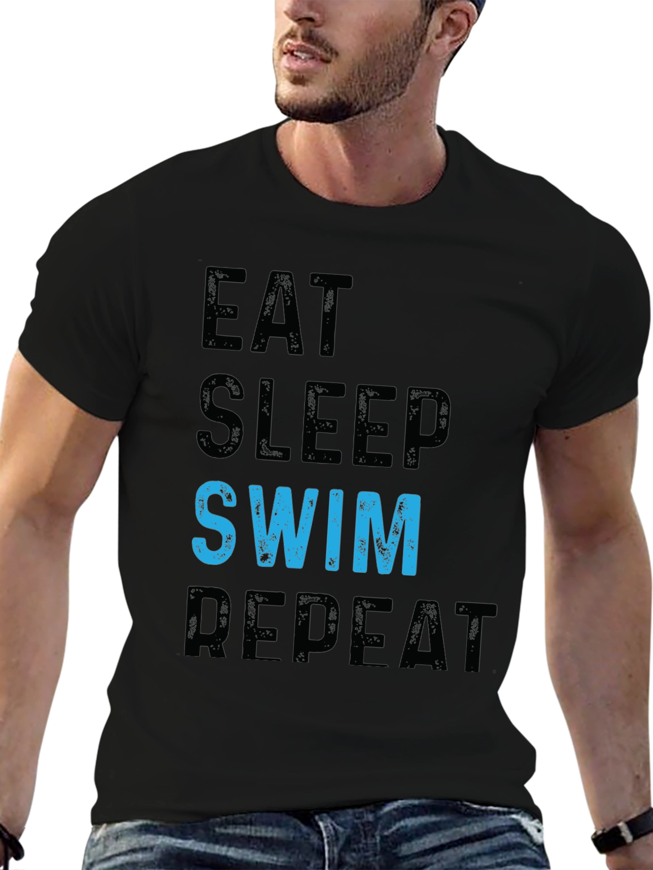 Eat Sleep Swim Repeat Graphic Tee