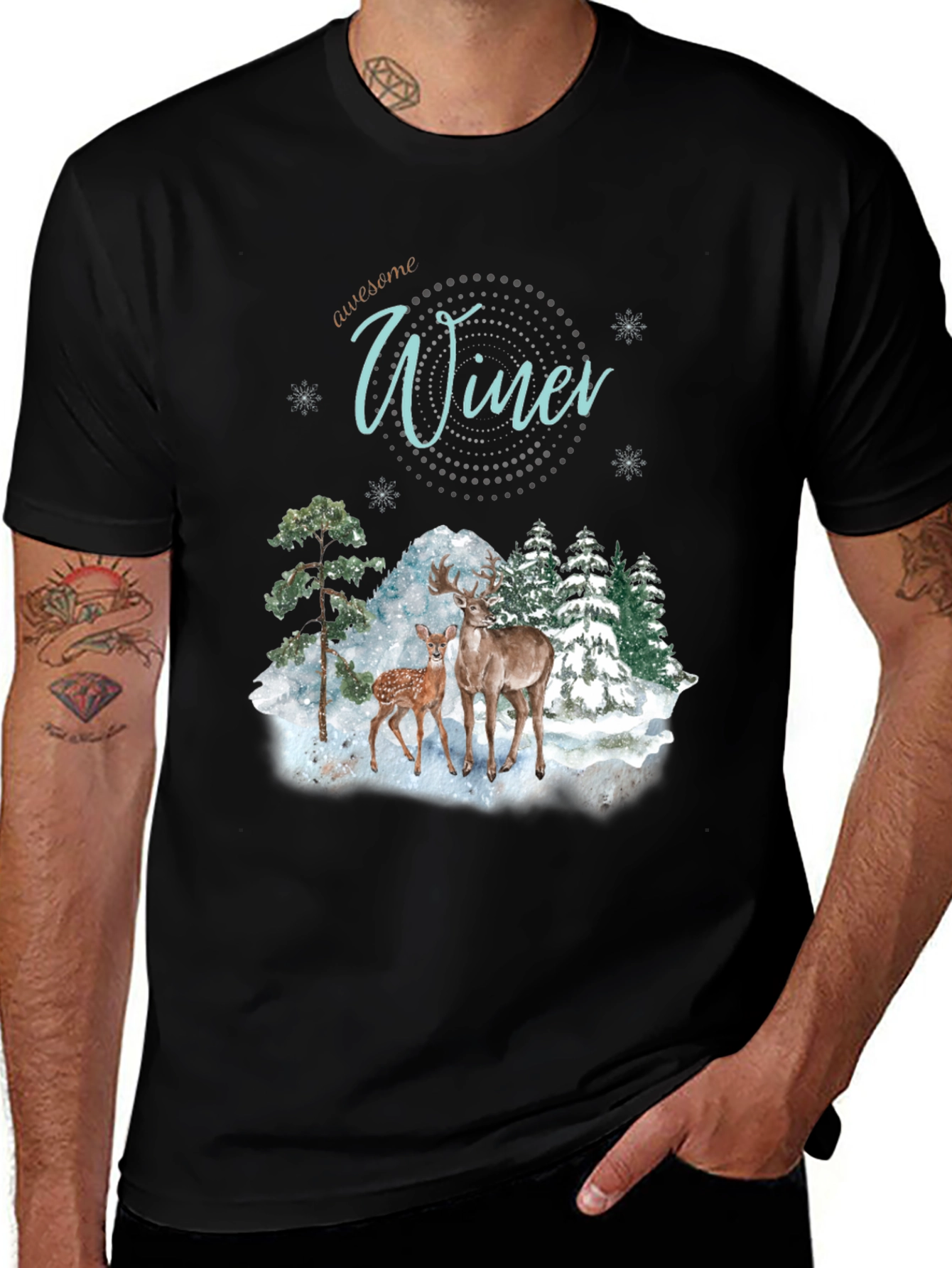 Winter Deer Graphic Tee