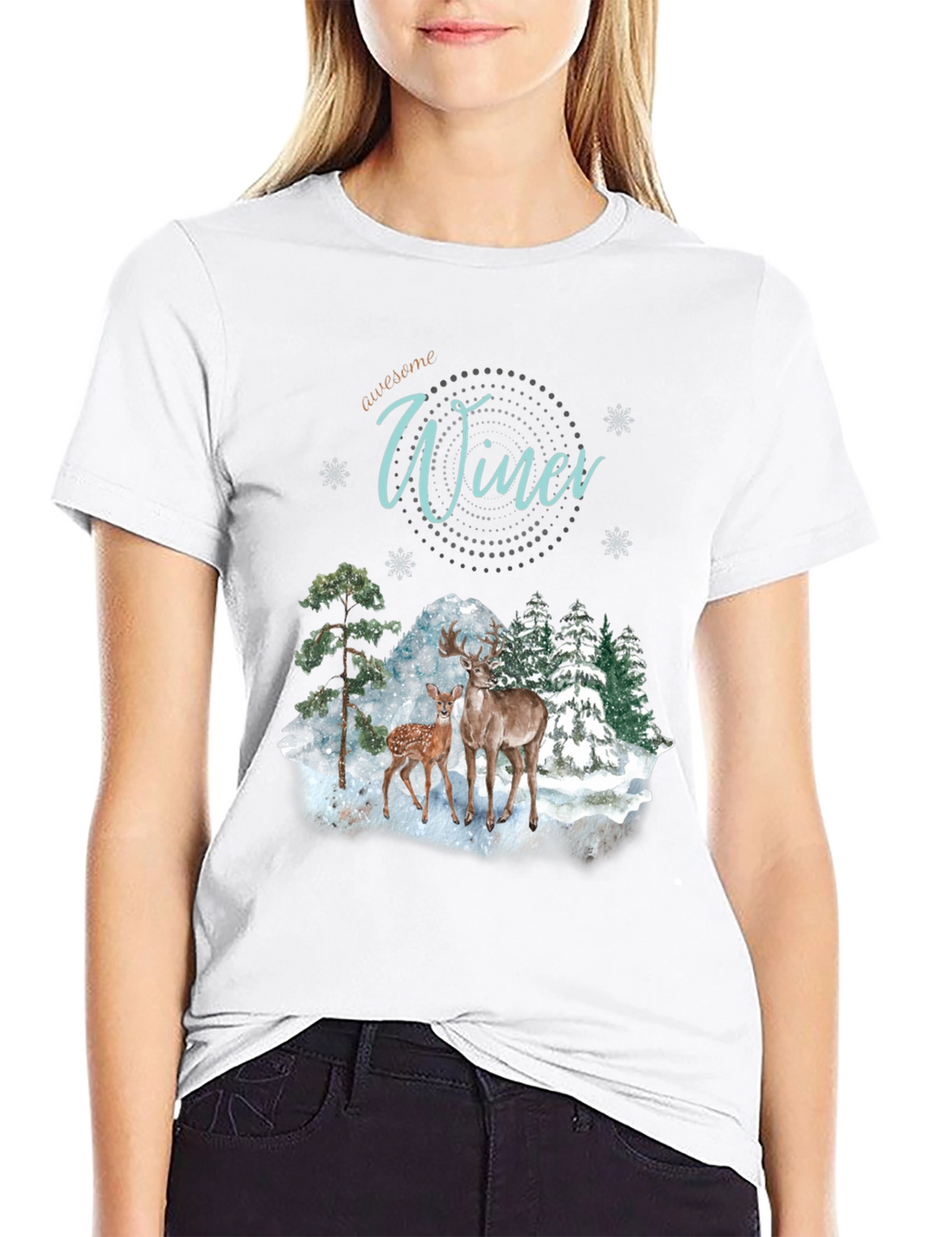 Winter Deer Graphic Tee