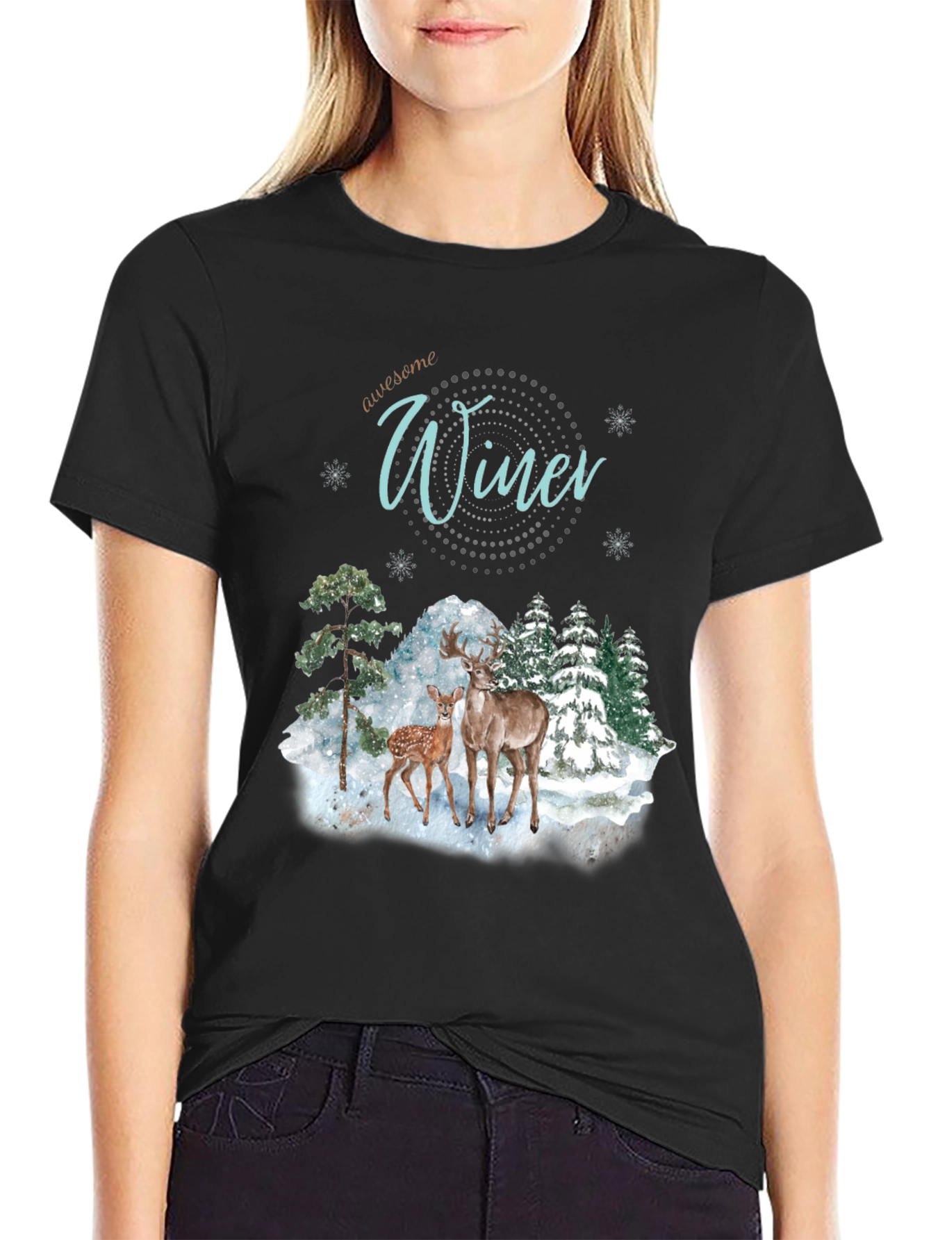 Winter Deer Graphic Tee
