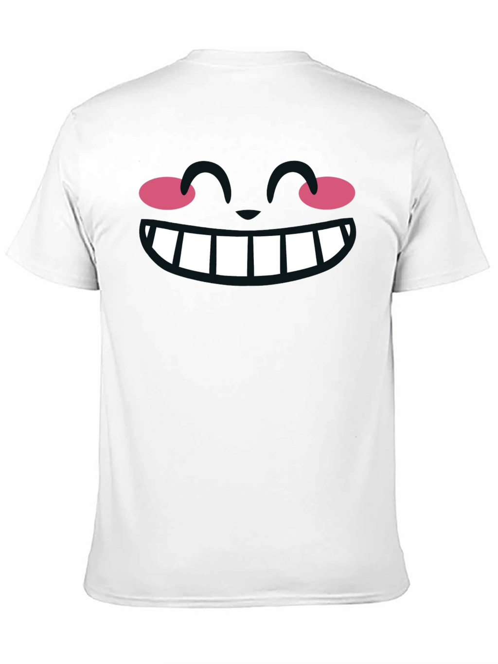 Cartoon Smile Graphic Black T-Shirt