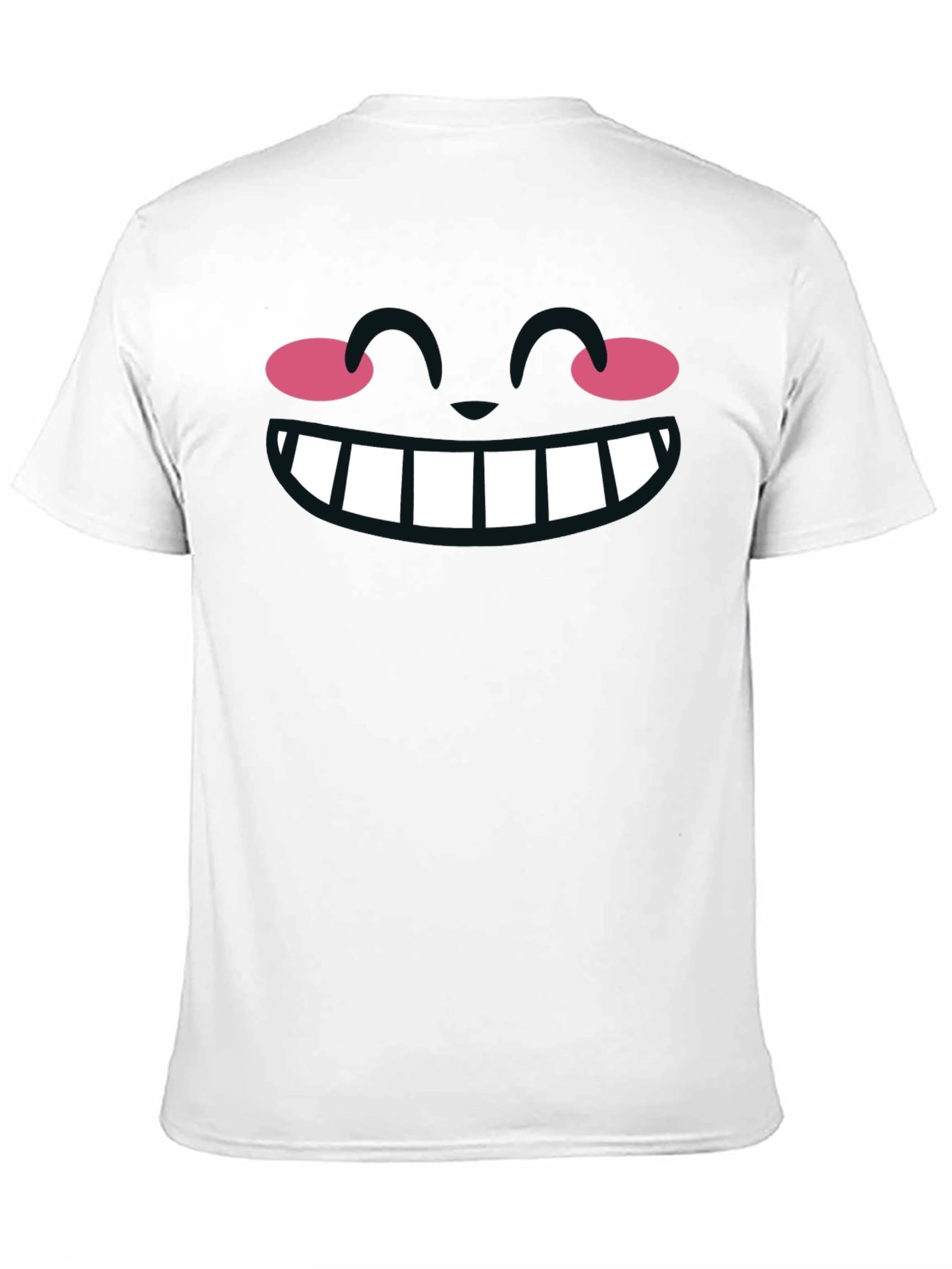 Cartoon Smile Graphic Black T-Shirt