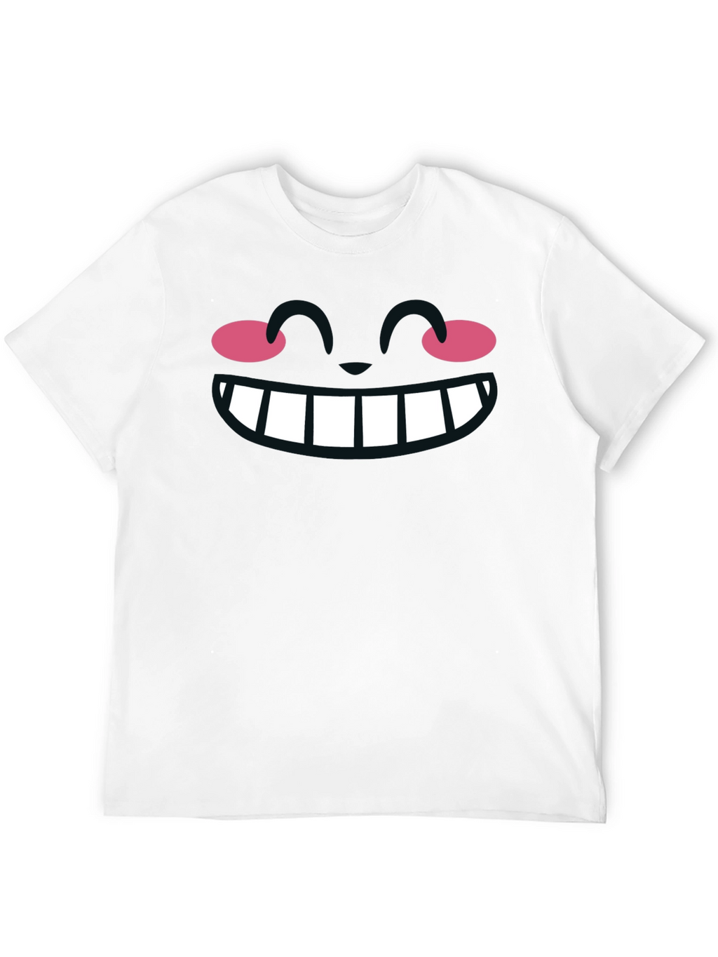 Cartoon Smile Graphic Black T-Shirt