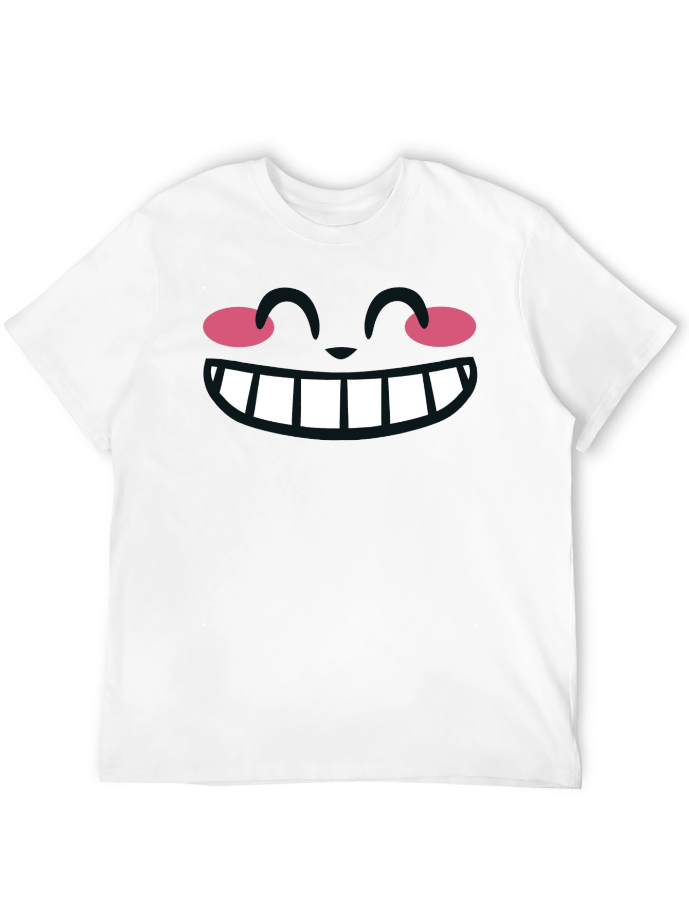 Cartoon Smile Graphic Black T-Shirt