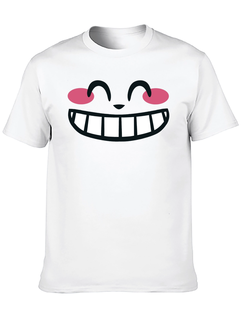 Cartoon Smile Graphic Black T-Shirt