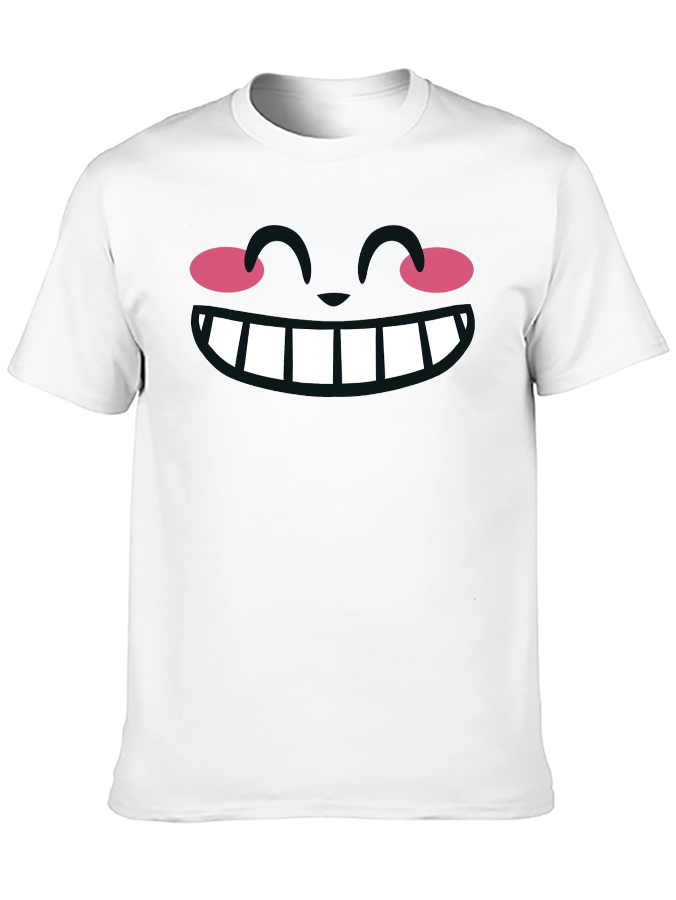 Cartoon Smile Graphic Black T-Shirt