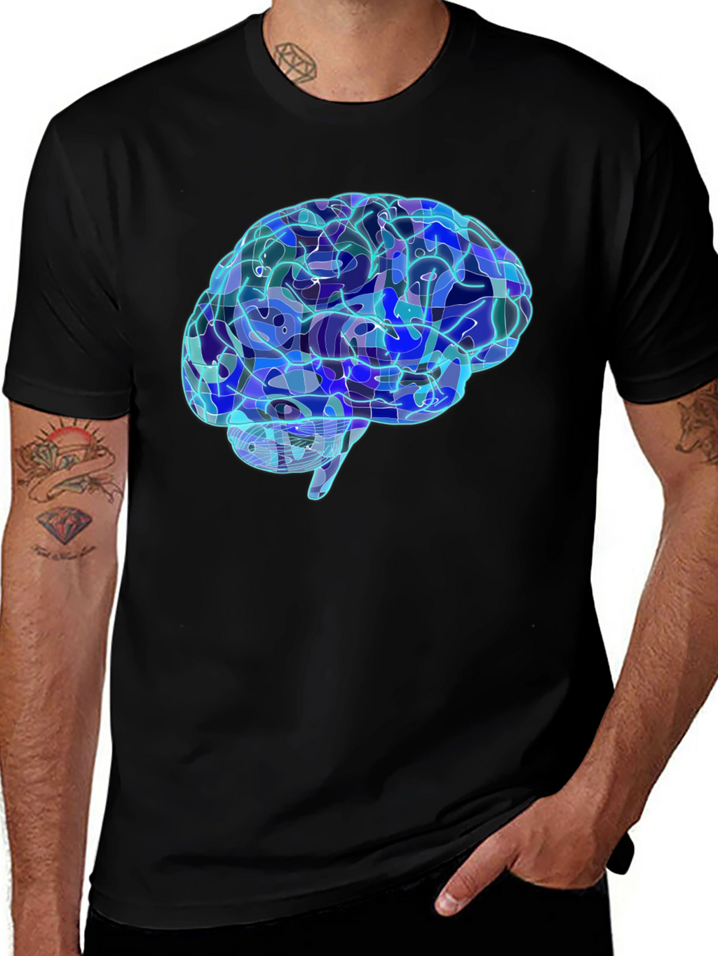Brain Graphic Tee - Cool Neuroscience Design