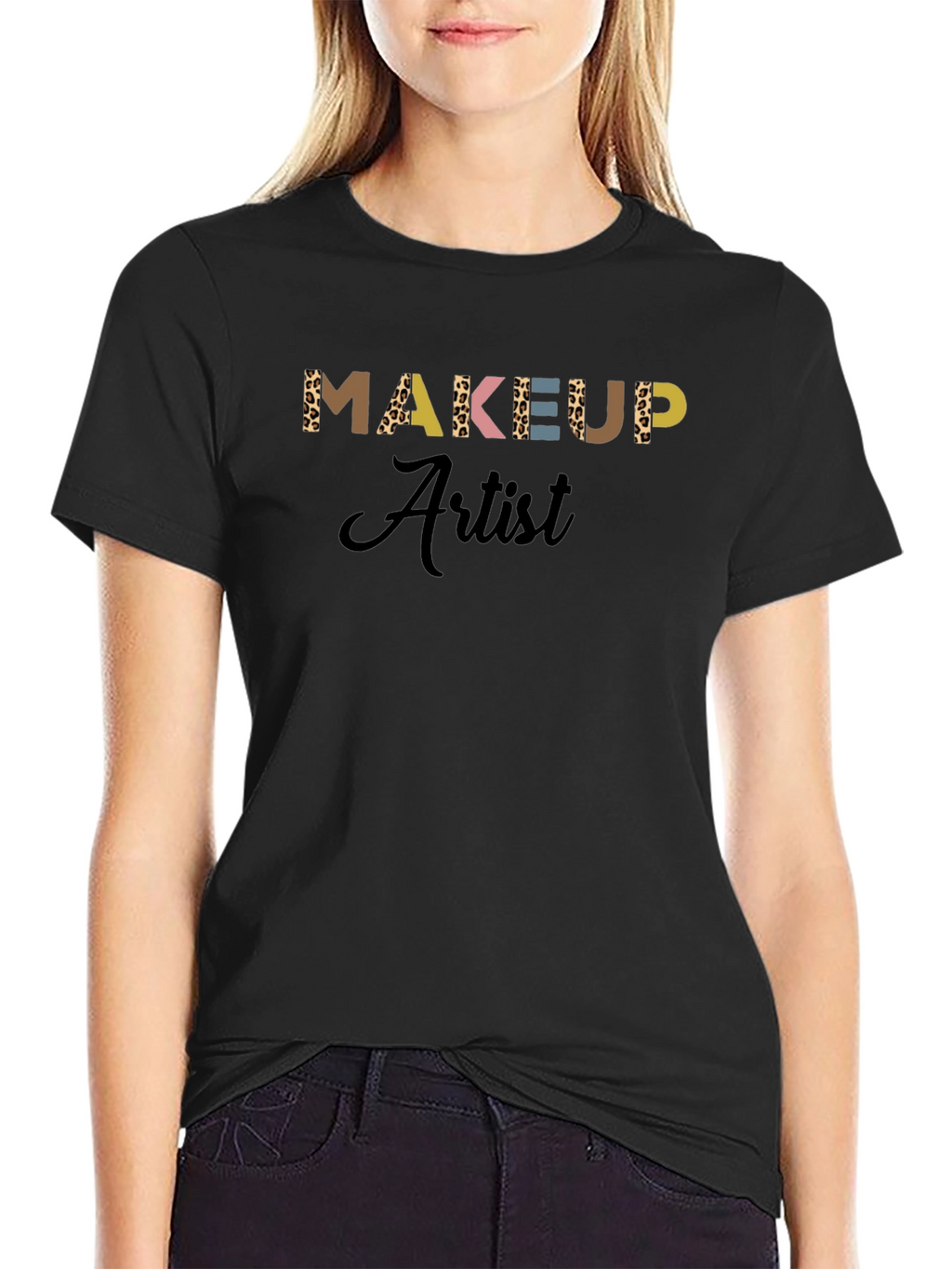 Makeup Artist T-Shirt - Leopard Print Design