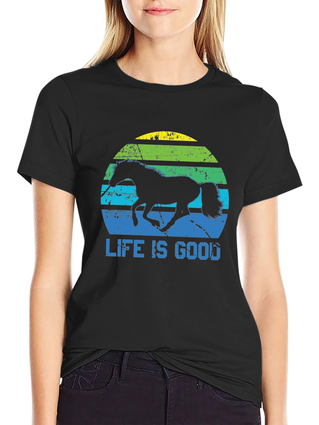 Life is Good Horse Graphic Tee