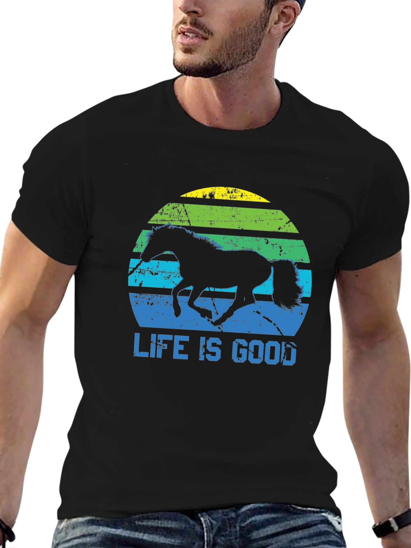 Life is Good Horse Graphic Tee
