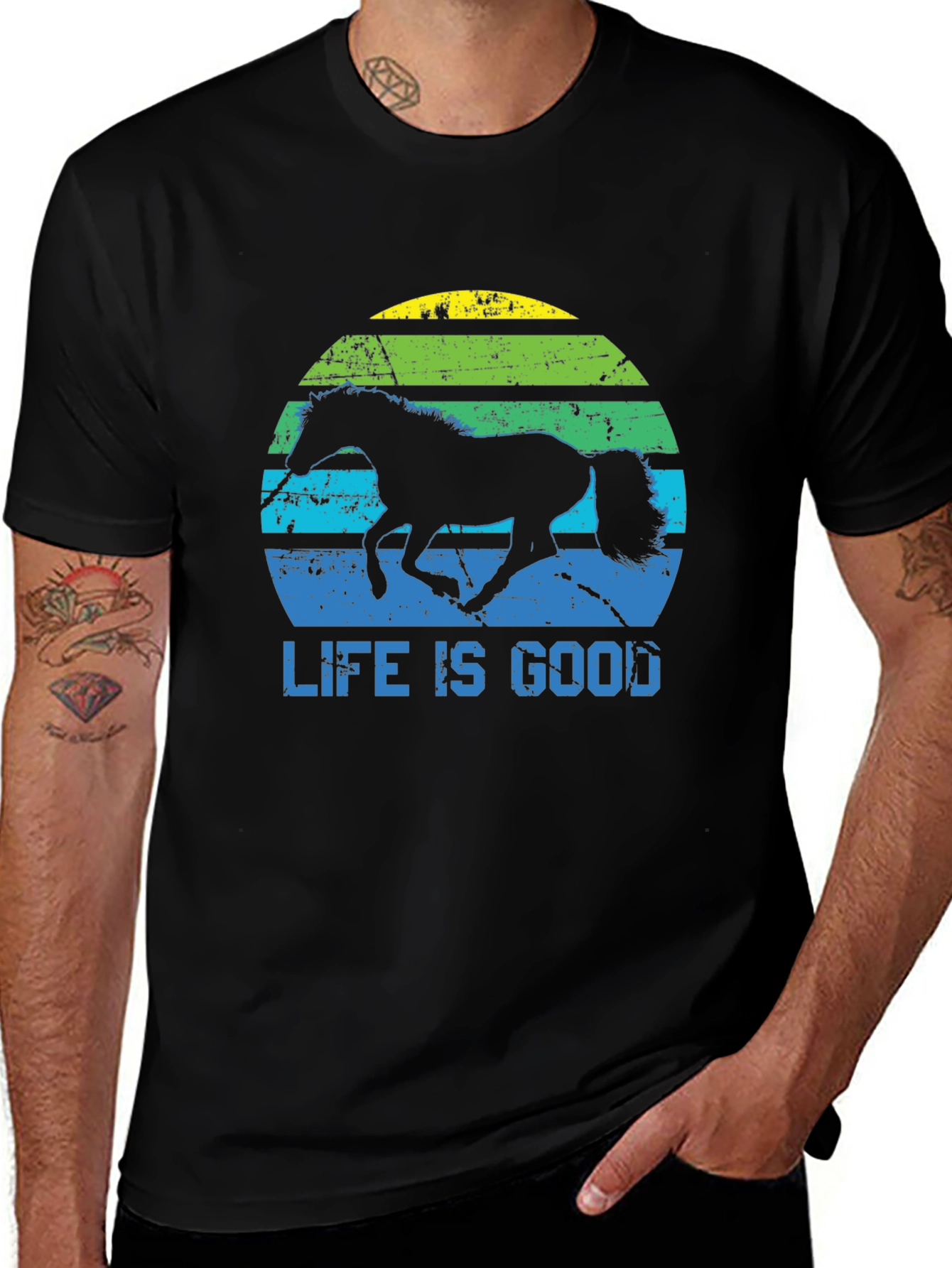 Life is Good Horse Graphic Tee