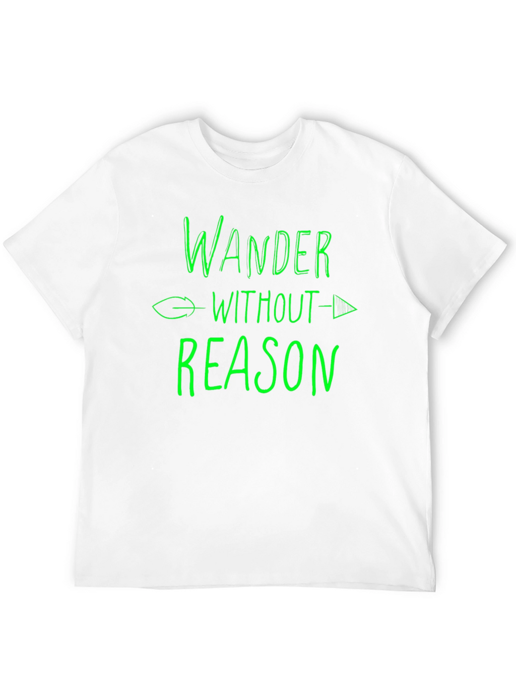 Wander Without Reason Graphic T-Shirt - Black Cotton Tee