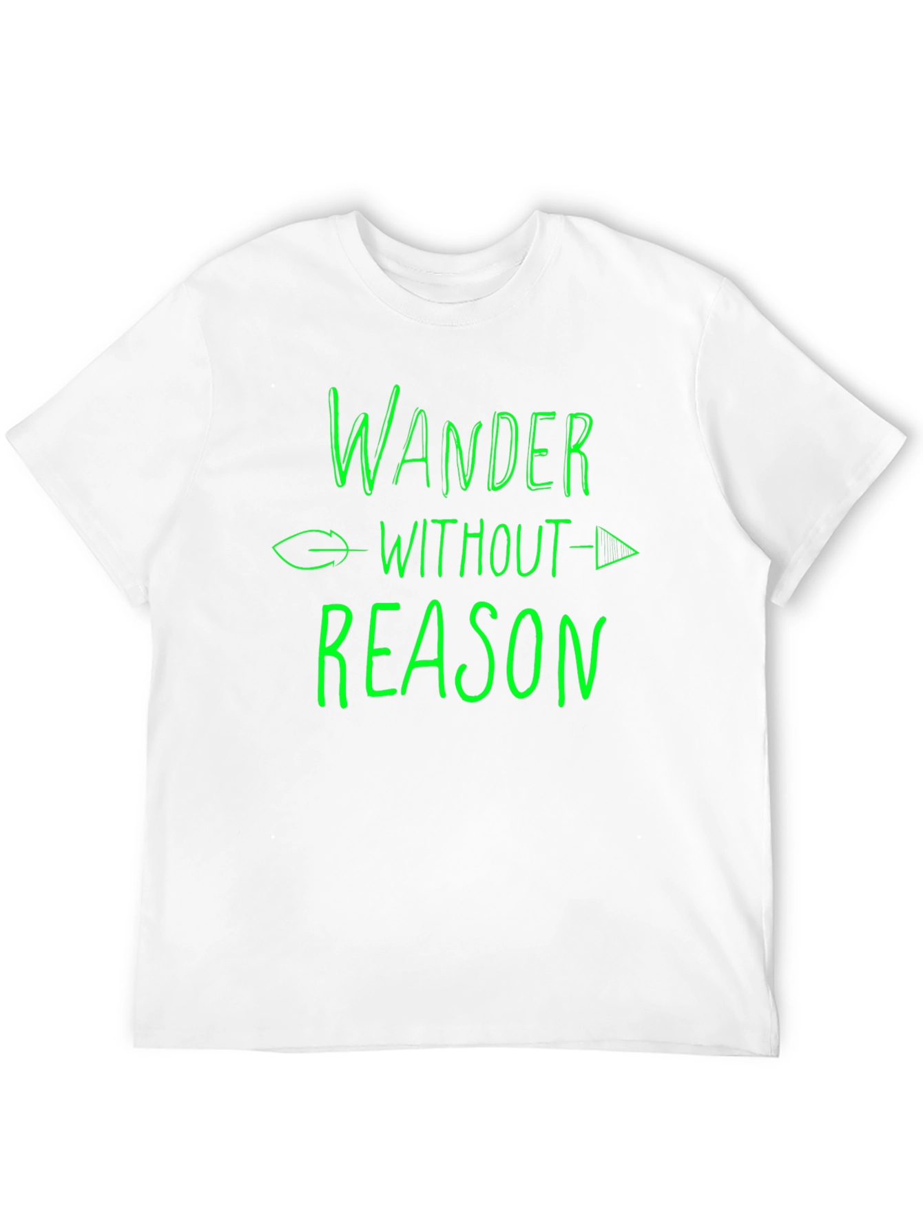 Wander Without Reason Graphic T-Shirt - Black Cotton Tee