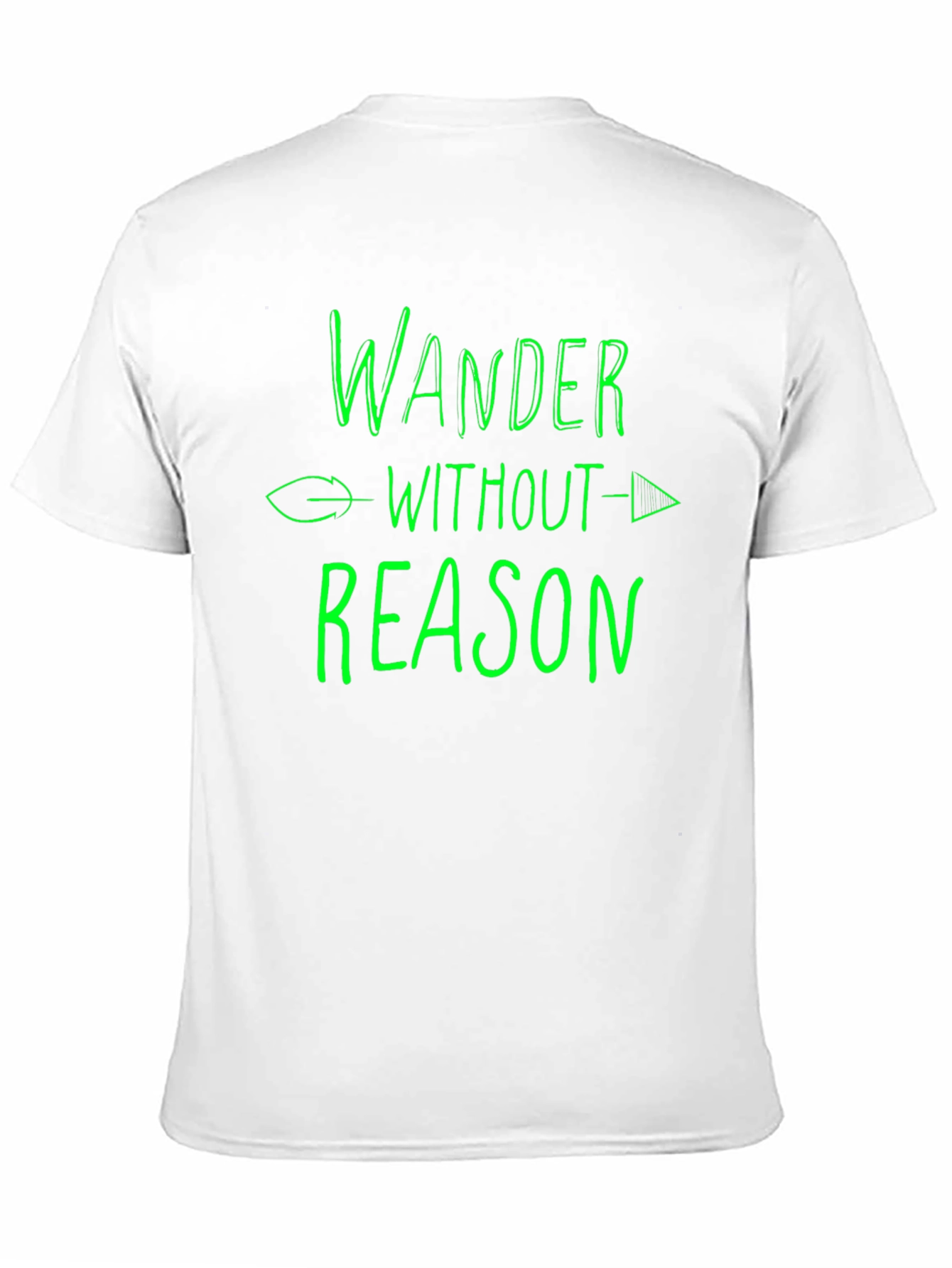 Wander Without Reason Graphic T-Shirt - Black Cotton Tee
