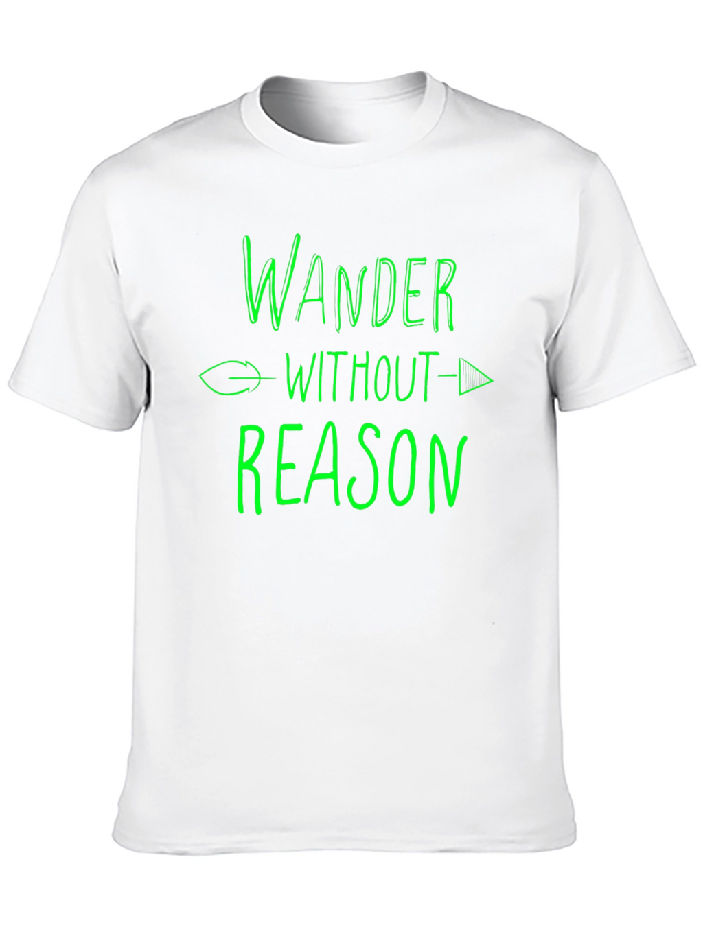 Wander Without Reason Graphic T-Shirt - Black Cotton Tee