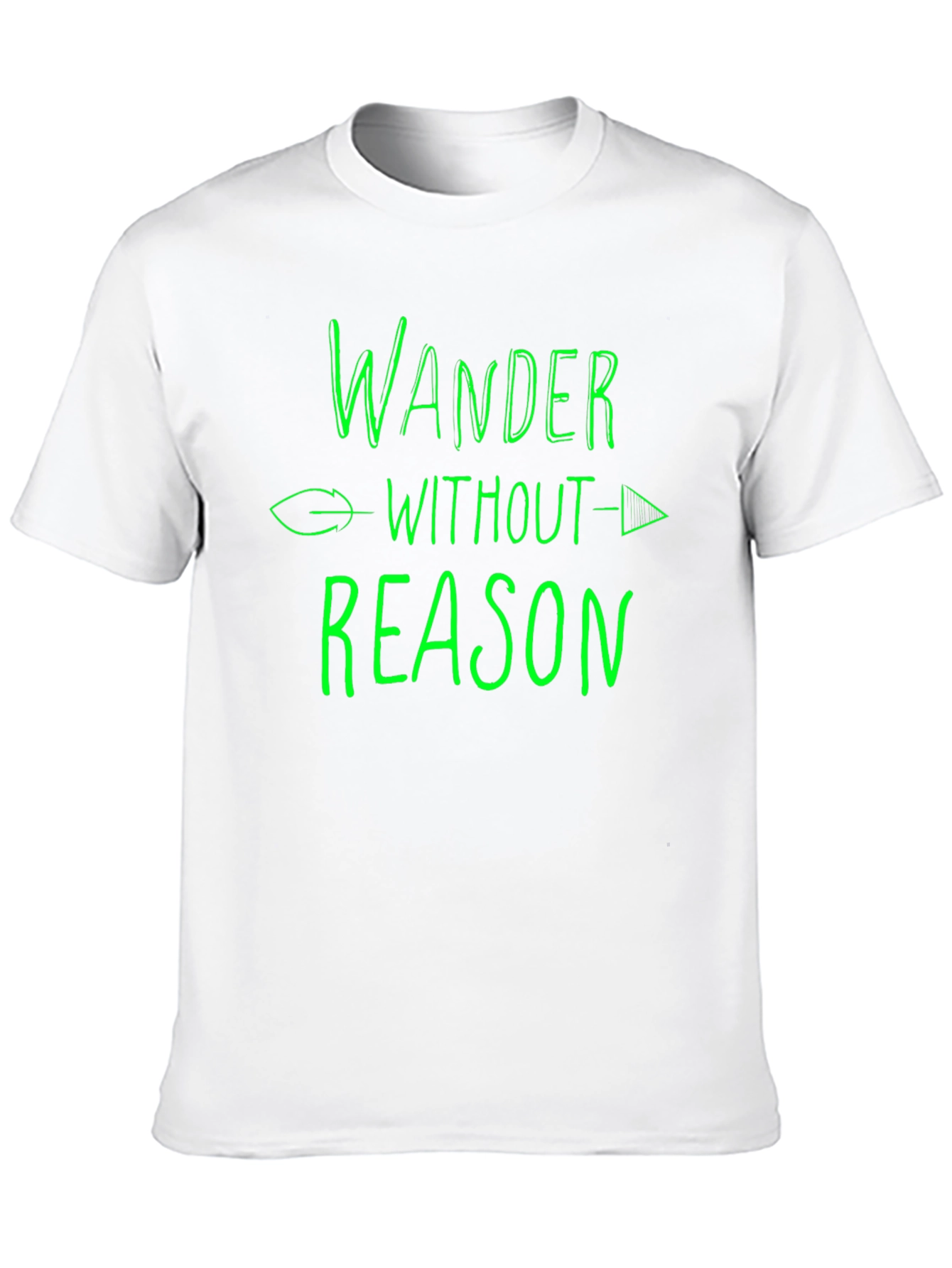 Wander Without Reason Graphic T-Shirt - Black Cotton Tee
