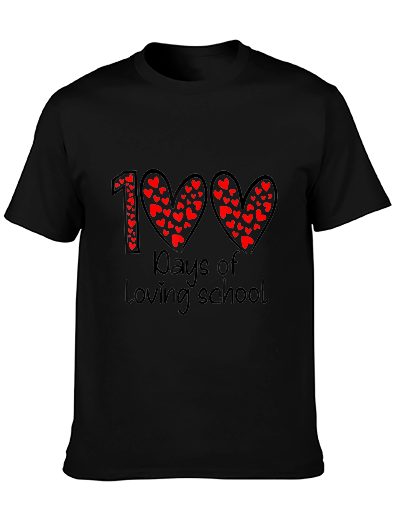 100 Days of Loving School T-Shirt - Heart Design