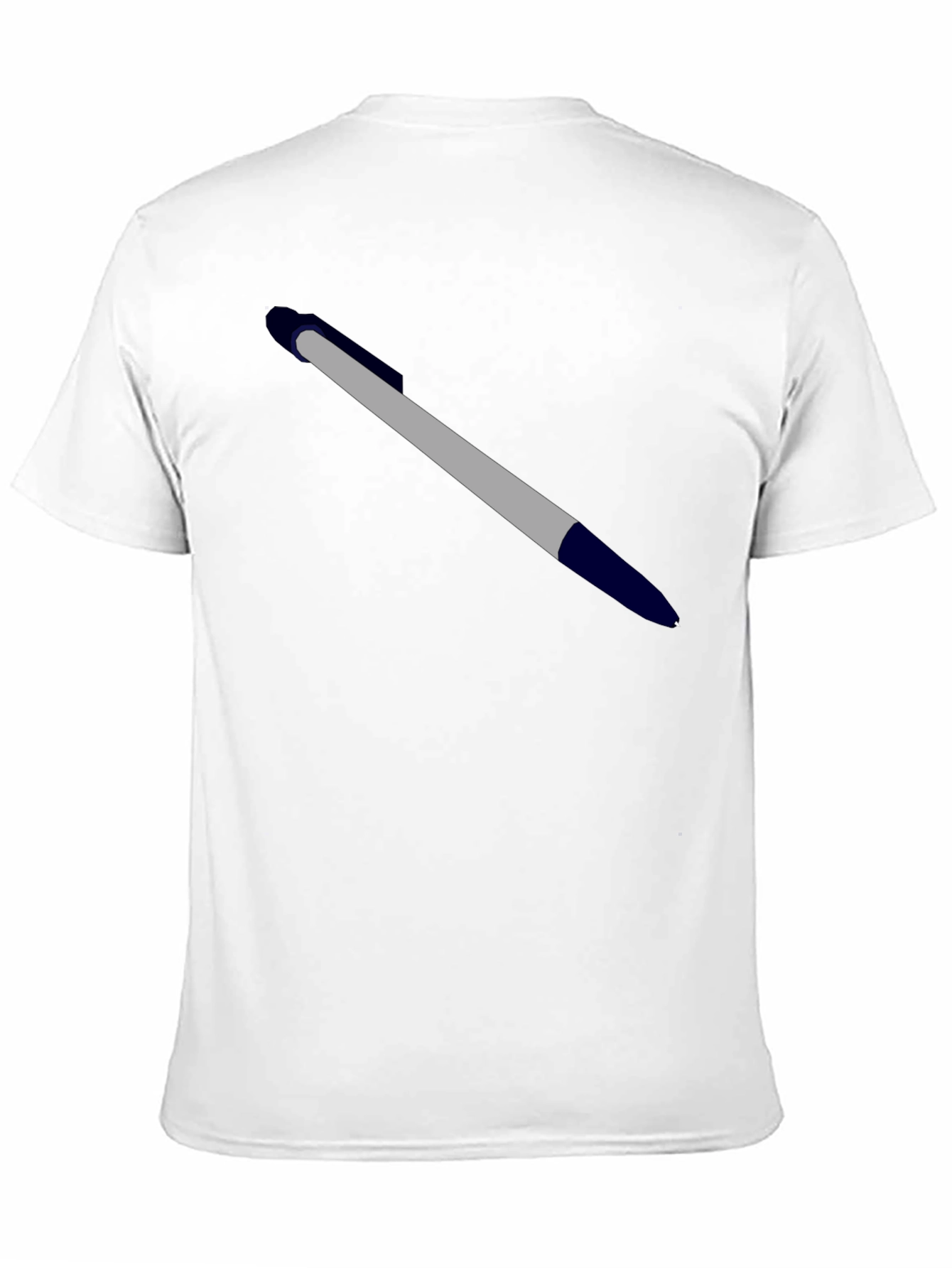 Mens Black T-Shirt - Pen Design
